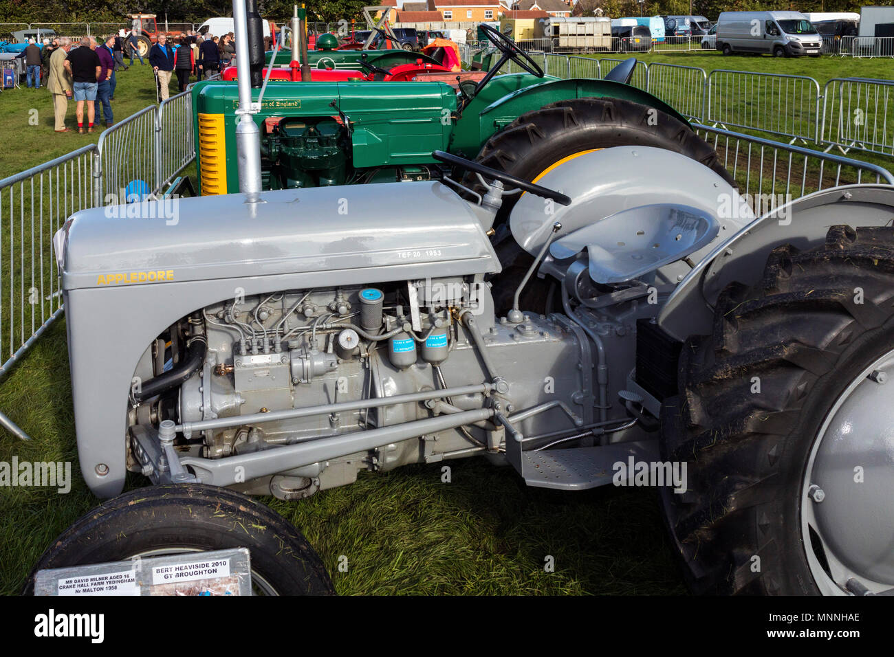 Tractor display at Stokesley Show, North Yorkshire, England, UK Stock Photo