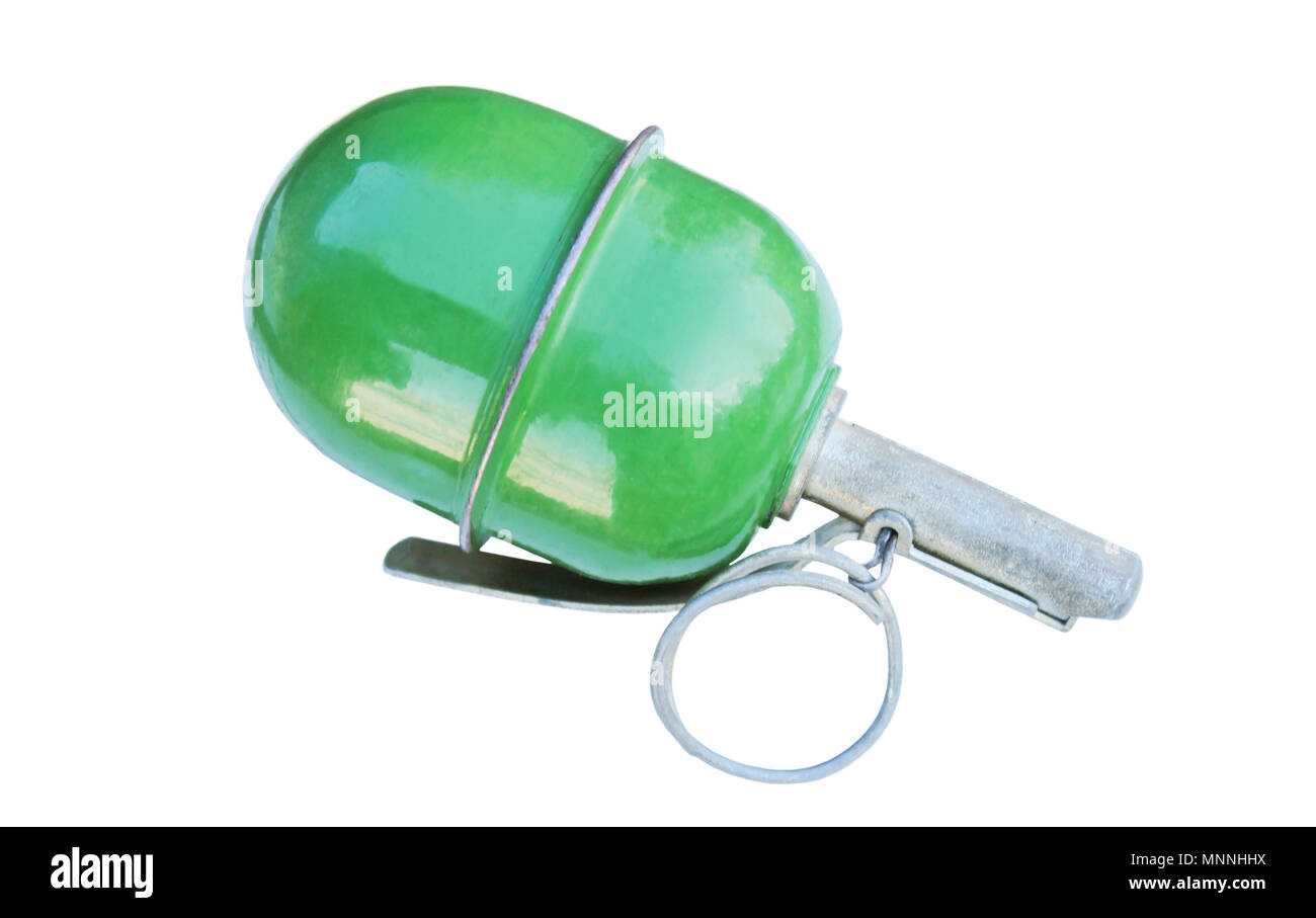 Antipersonnel grenade Soviet production in isolation on a white background Stock Photo