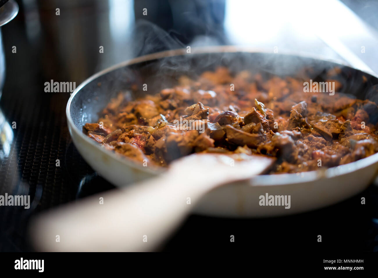 Fígado de frango frito Stock Photos, Royalty Free Fígado de frango frito  Images