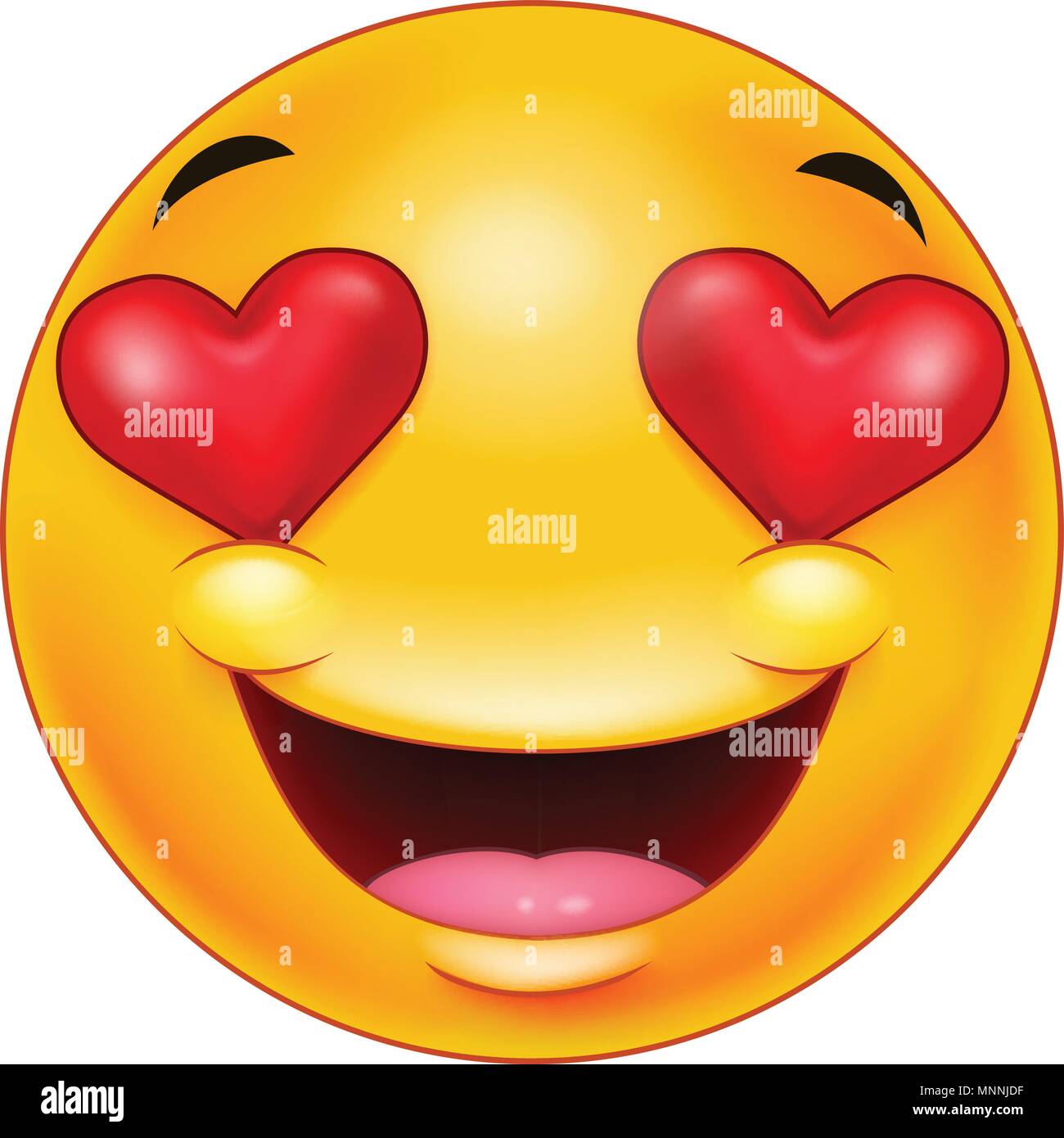 Smiley emoticon feeling in love Stock Vector Image & Art - Alamy