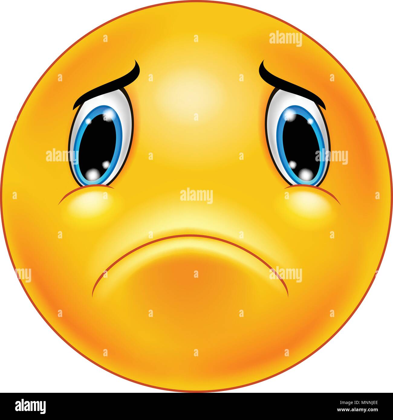 Sad emoticon face Stock Vector Image & Art - Alamy