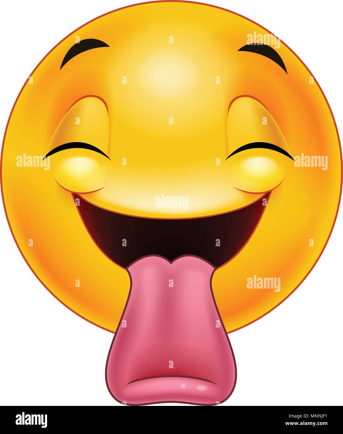 Smiley emoticon sticking out a tongue Stock Vector