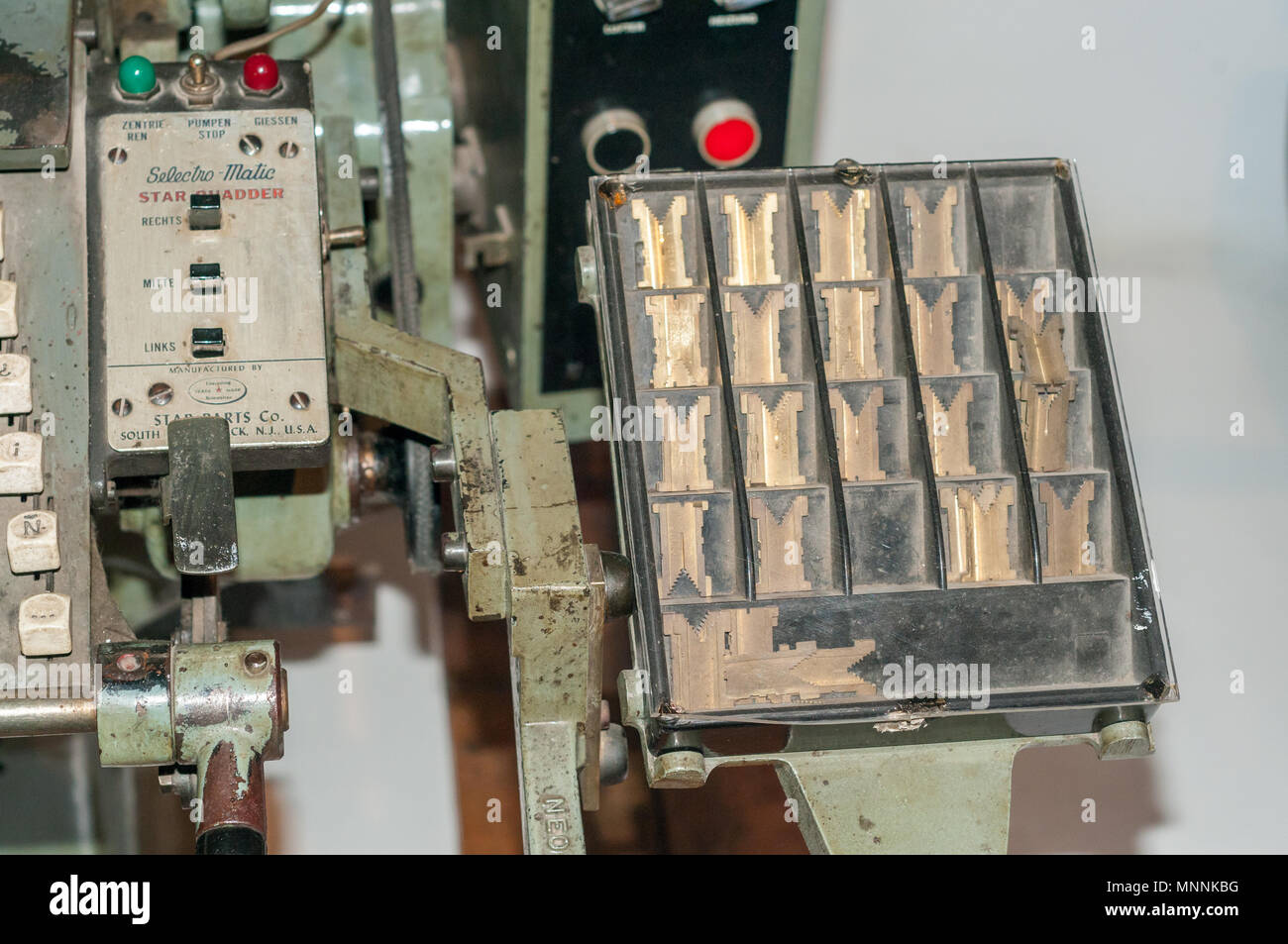Linotype machine, model Neotype H121, star parts & Co, Girona city ...