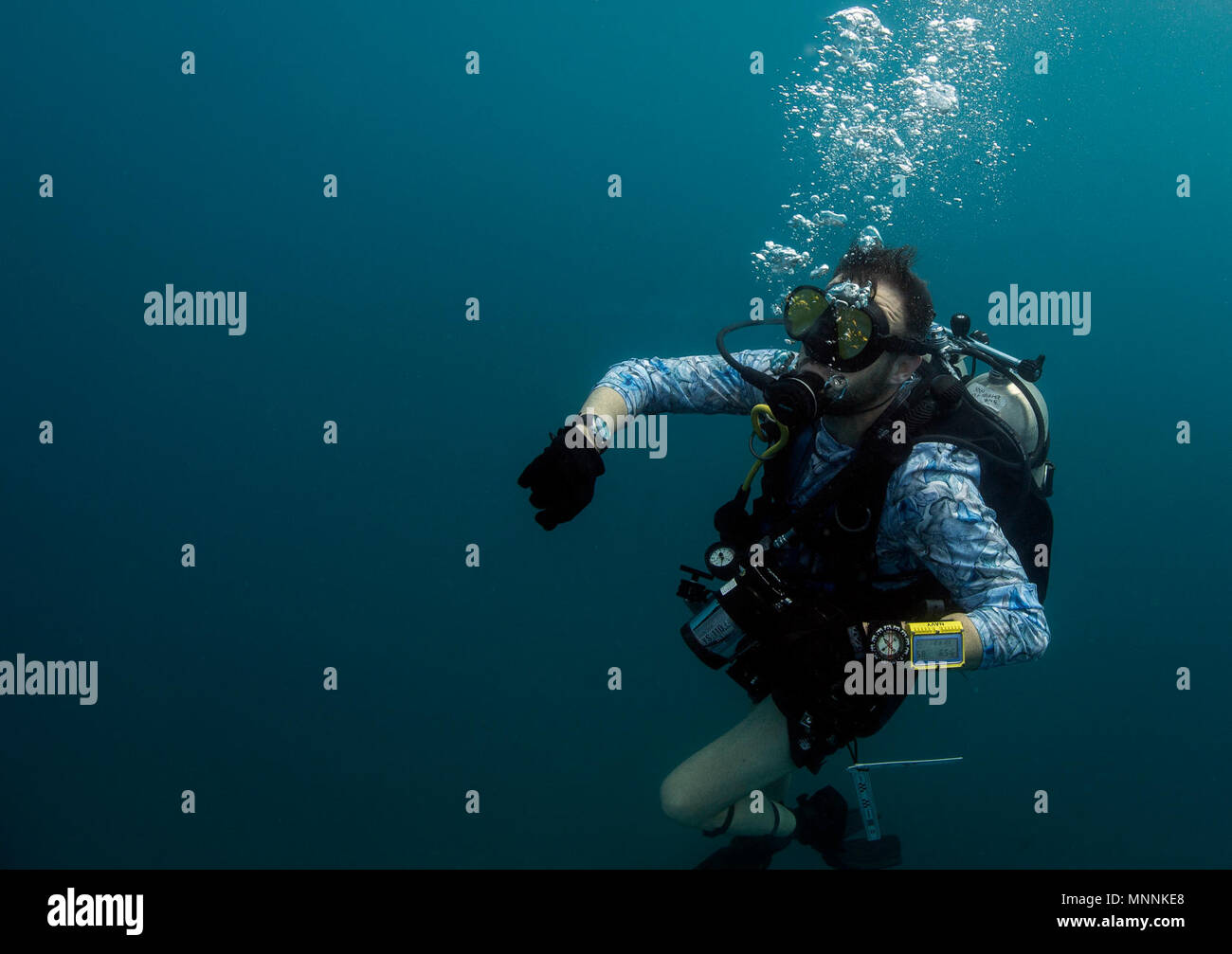 Dr. Lee Shannon, a marine ecologist with the Naval Facilities