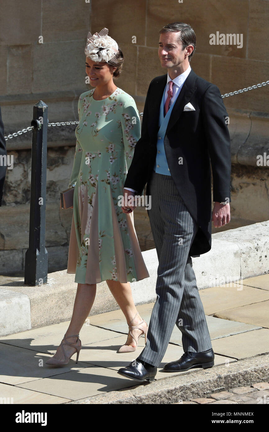 Pippa Middleton and her husband James Matthews arrive at St