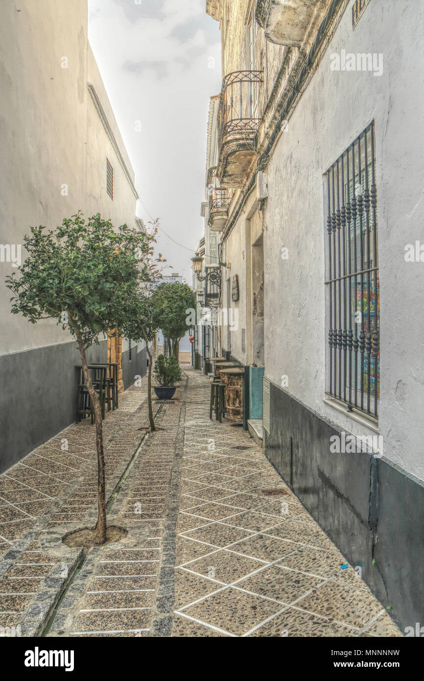Beautiful street of Medina Sidonia, Andalusia, Spain Stock Photo