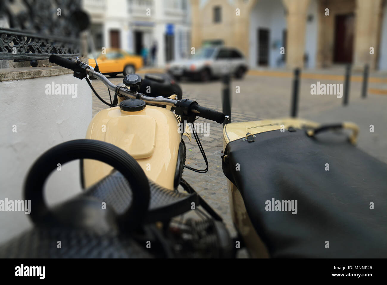 Old motorcycle with sidecar of the seventies Stock Photo - Alamy