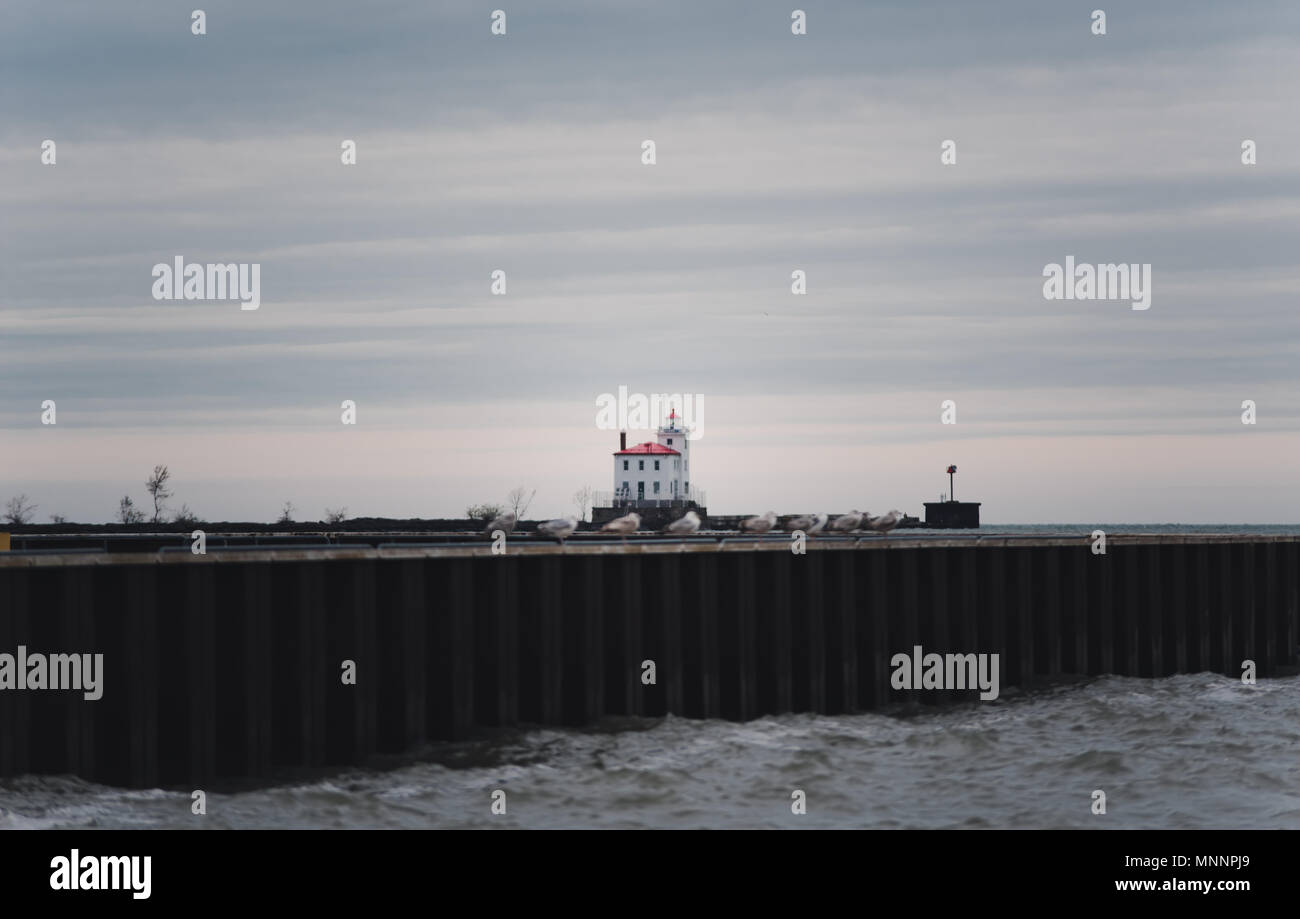 Fairport Harbor Lighthouse Stock Photo