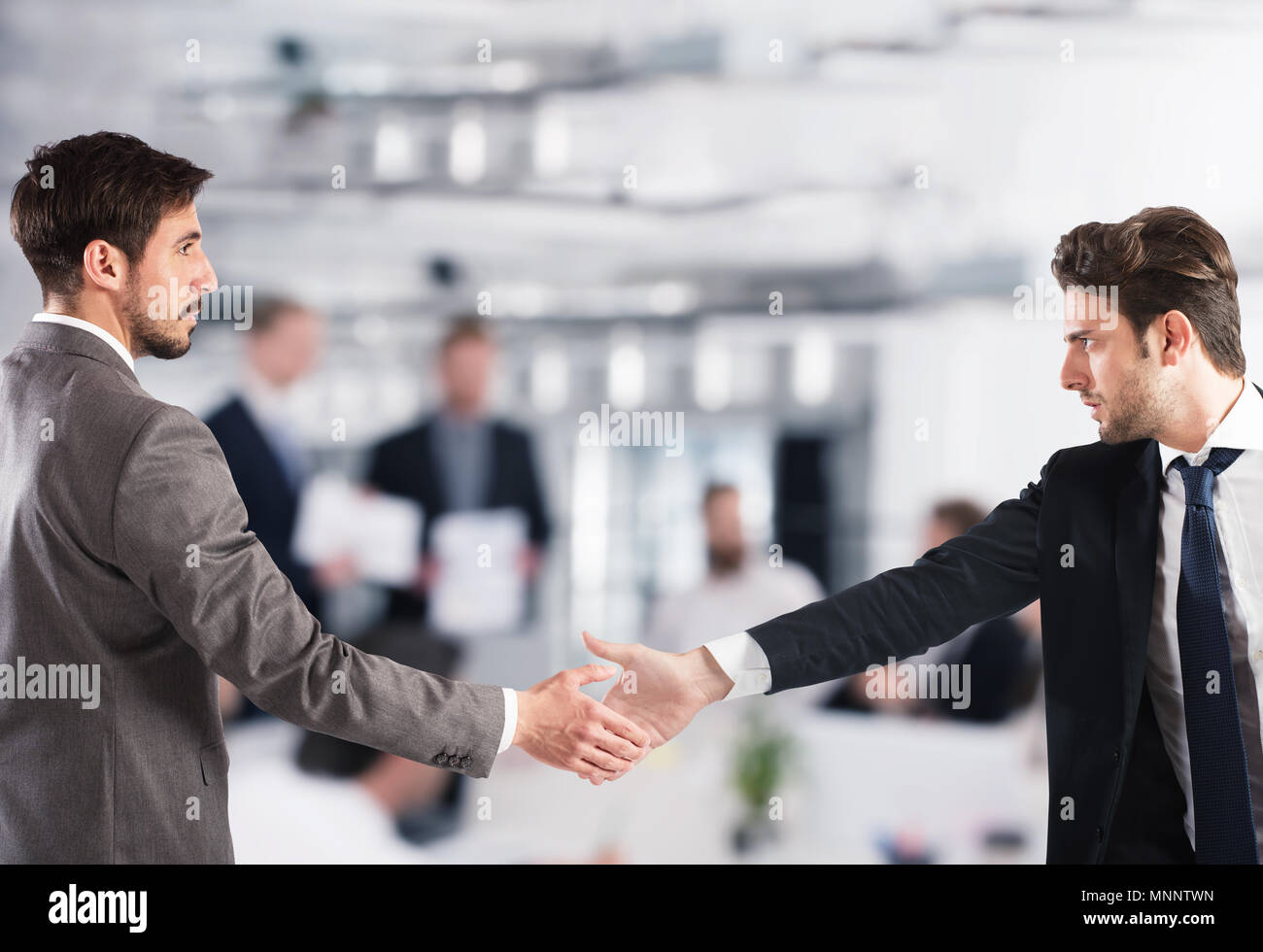 Business handshake. Concept of teamwork and partnership Stock Photo
