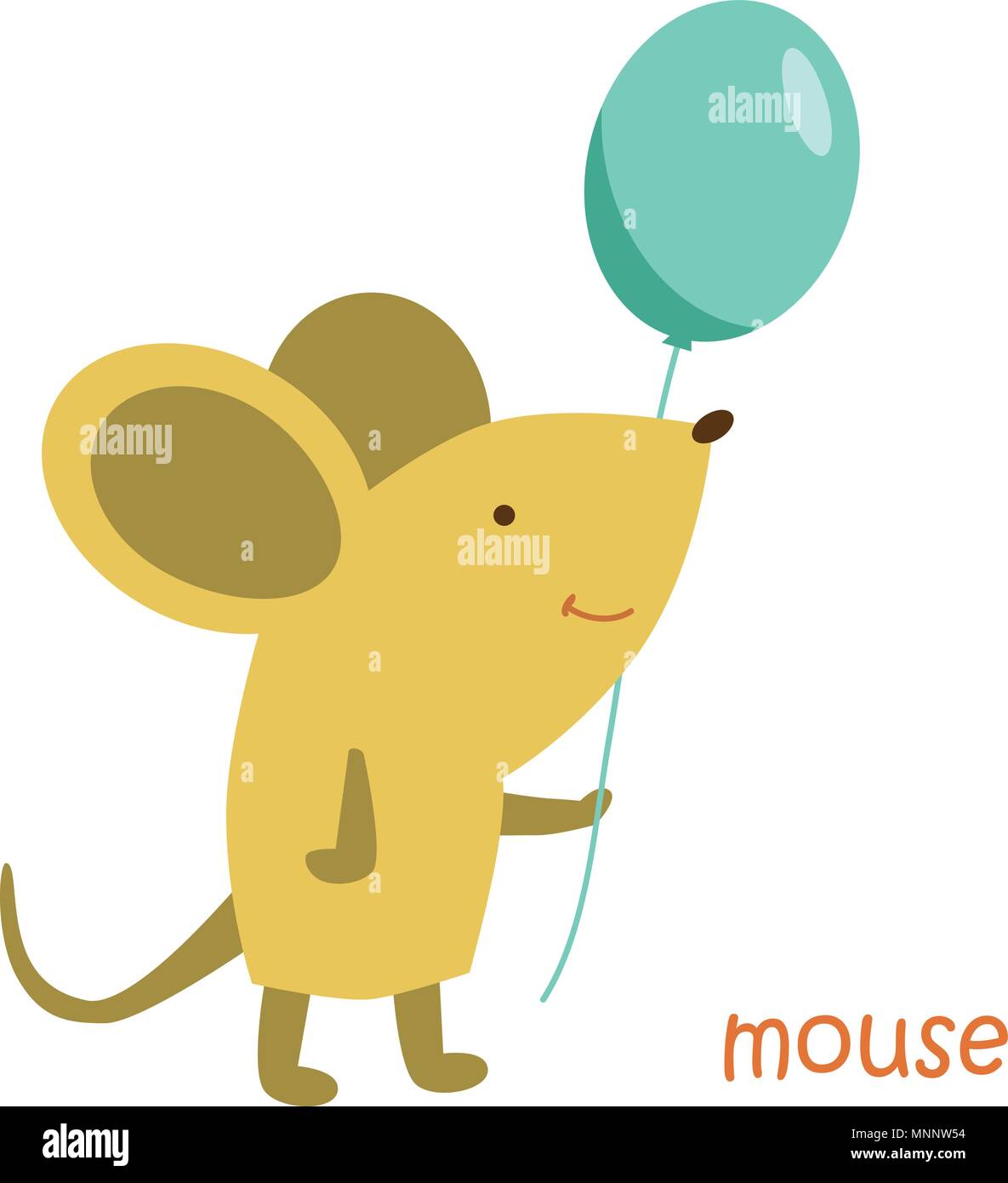 Mouse isolated. Drawing mouse for a child Stock Vector