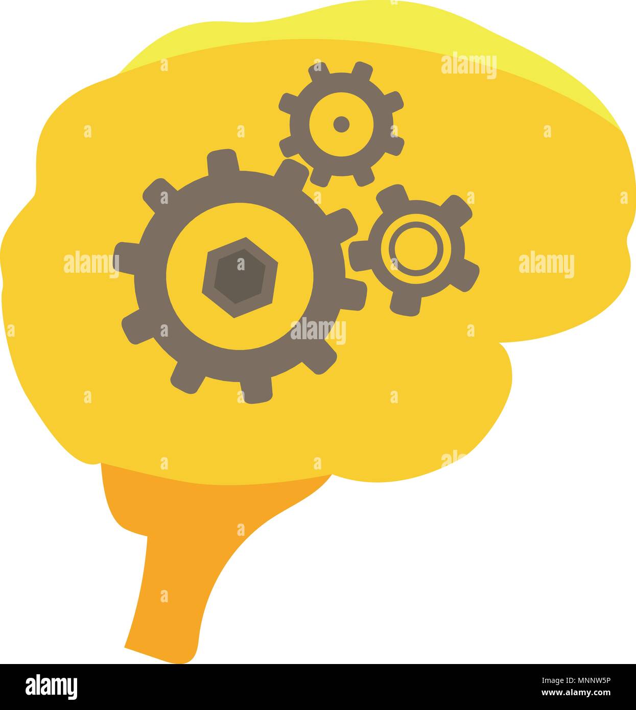 Human brain vector illustration. Human brain Icon Stock Vector Image ...