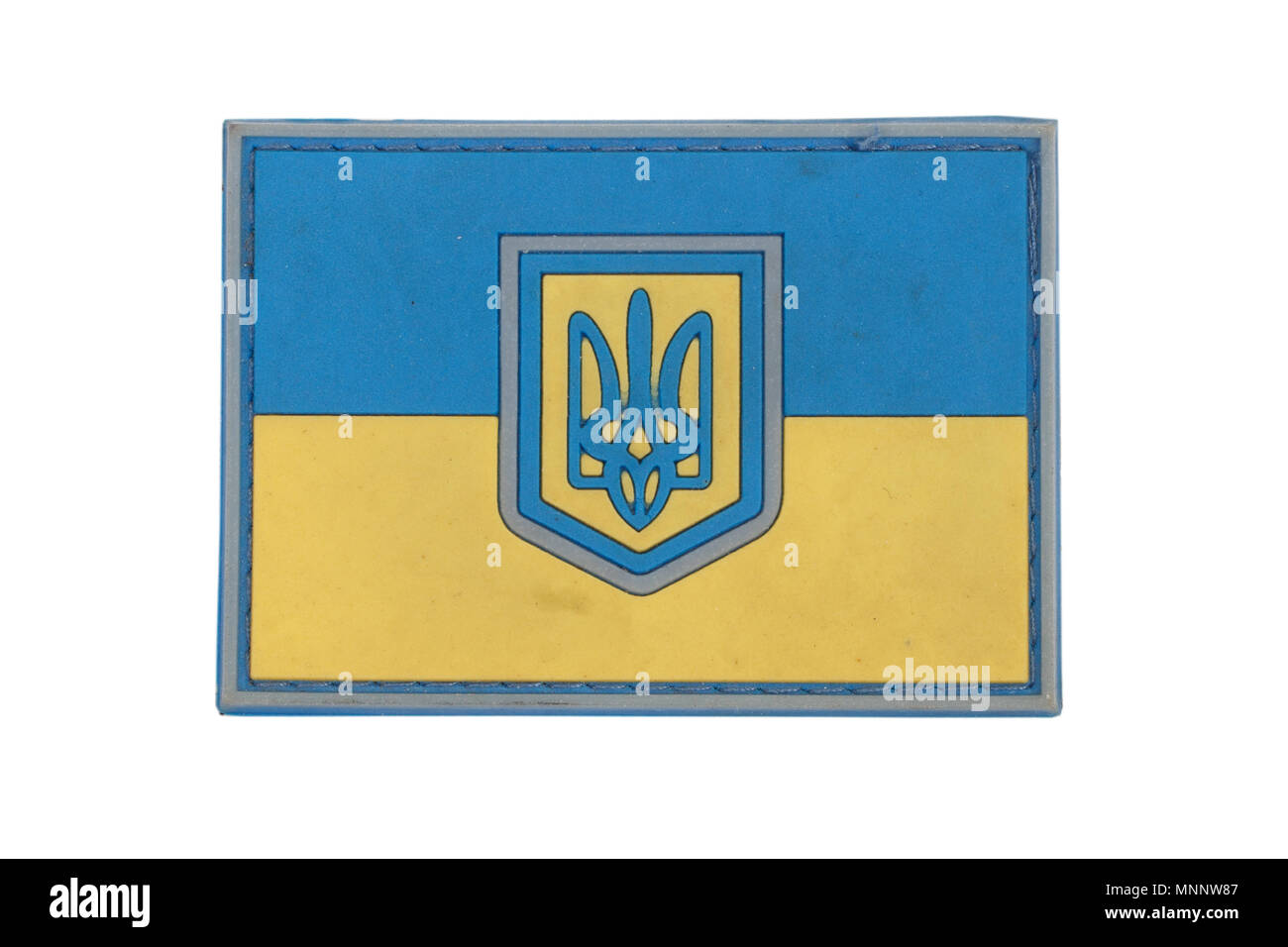 Ukraine Army uniform patch - National Flag Stock Photo