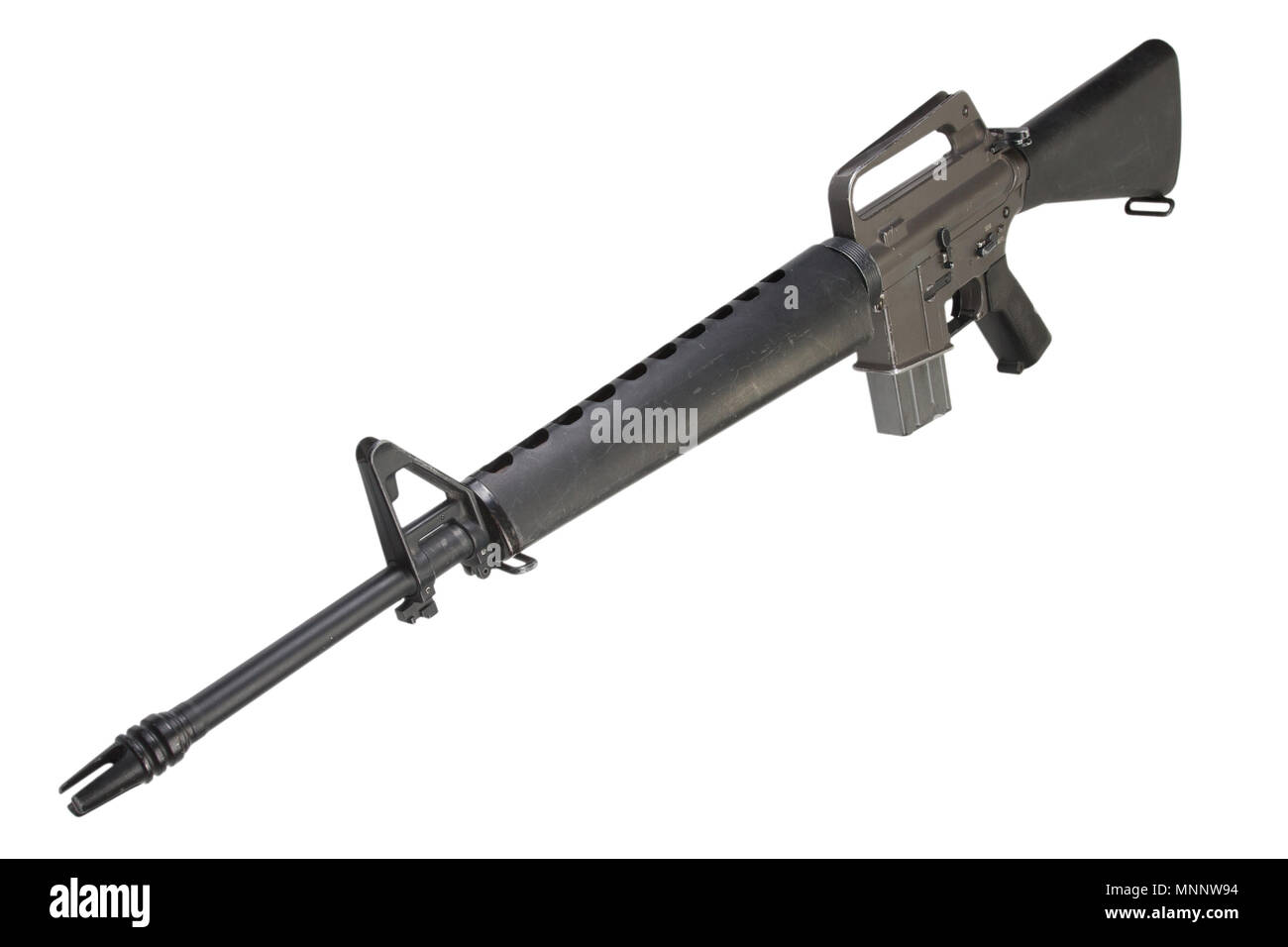 M16 rifle Vietnam War period isolated on a white background Stock Photo
