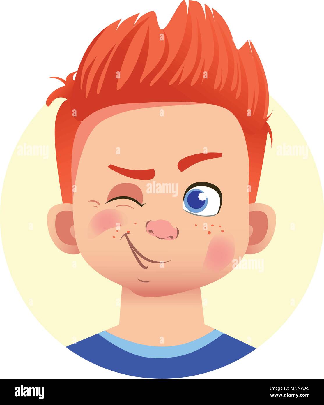 Wink vector vectors hi-res stock photography and images - Alamy