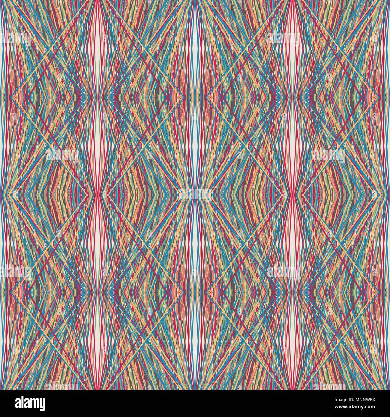 Pattern of lines. Seamless pattern with geometrical figures Stock Vector