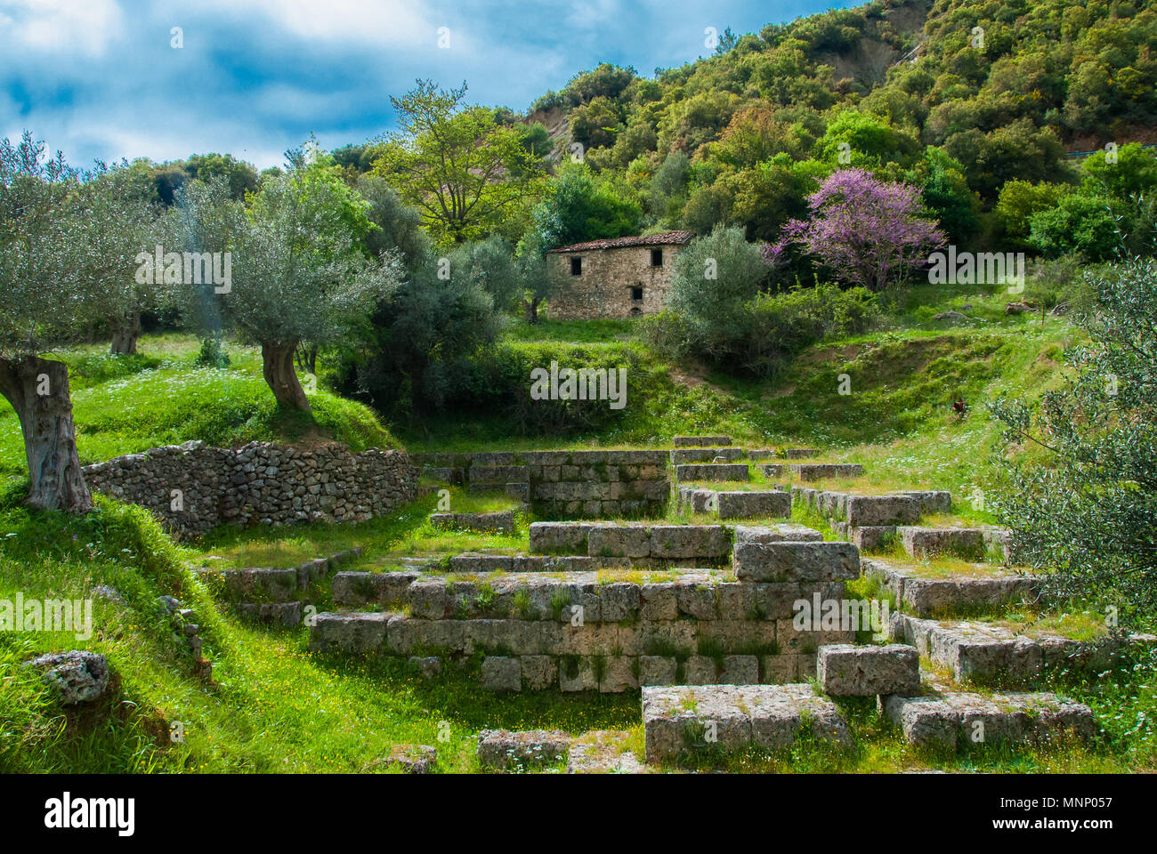 The ancient city Gortys (Gortyna), located in the valley of the Lousios