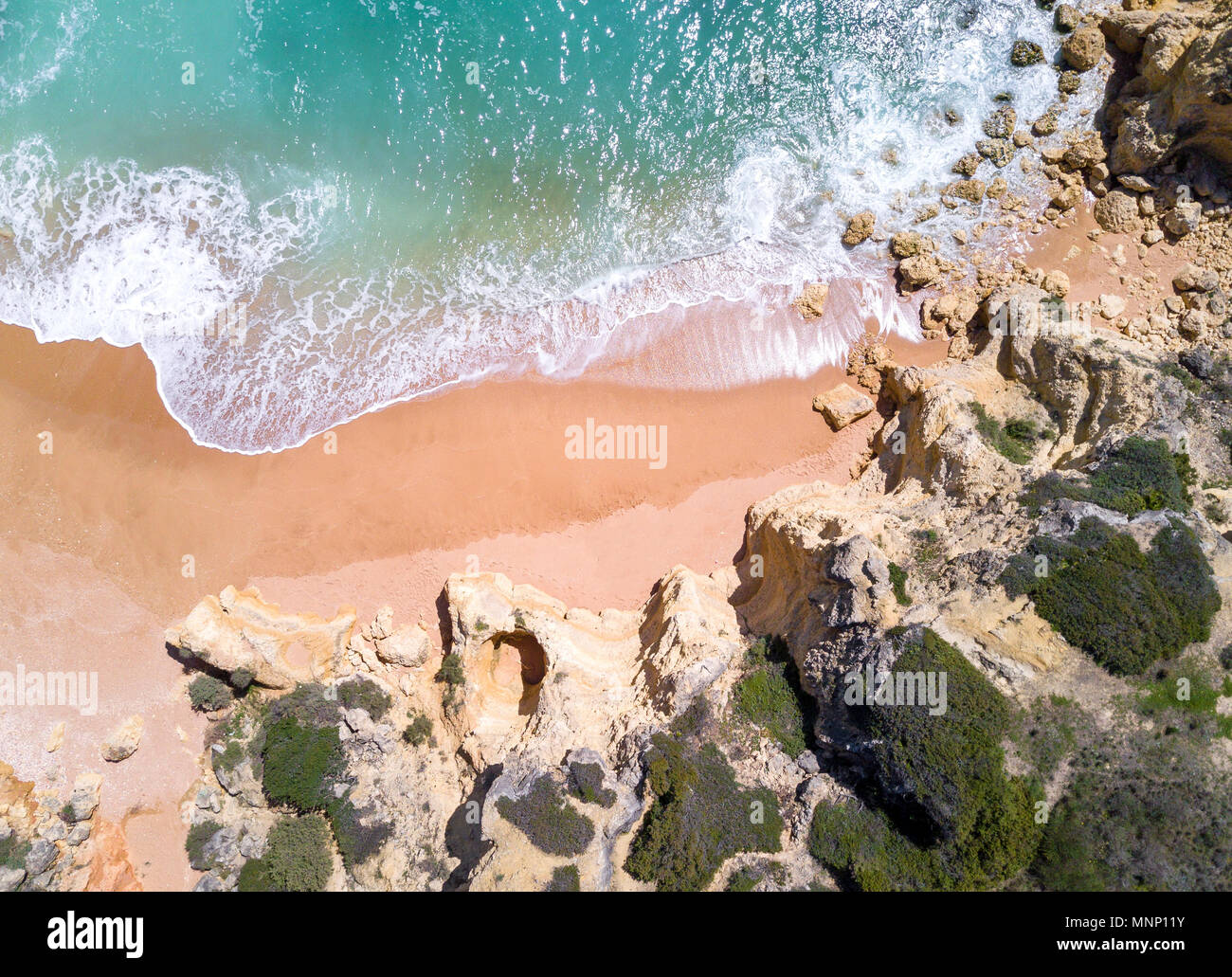 Overhead drone shot sandy beach hi-res stock photography and images - Alamy