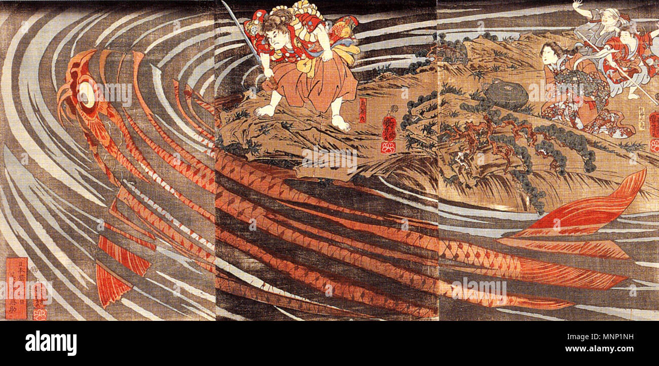 葛飾北斎による浮世絵「Under the Wave off Kanagawa (Kanagawa