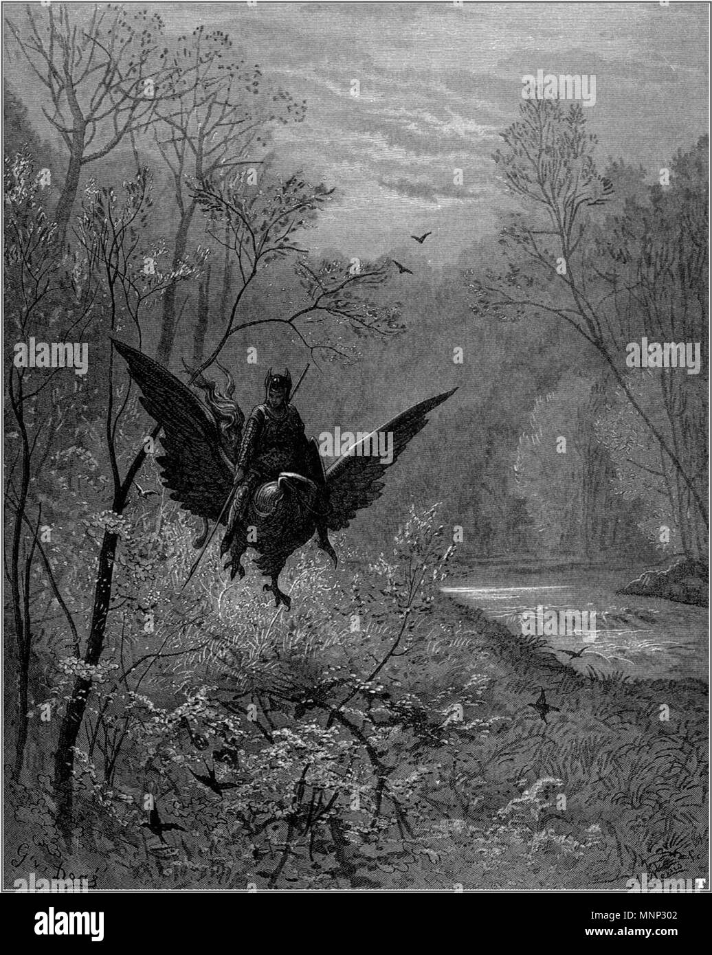 . illustration of Ludovico Ariosto’s “Orlando Furioso”     Gustave Doré  (1832–1883)      Alternative names Paul Gustave Doré, Paul Gustave Louis Christophe Doré  Description French painter, illustrator, engraver and caricaturist  Date of birth/death 6 January 1832 23 January 1883  Location of birth/death Strasbourg Paris  Work location Paris  Authority control  : Q6682 VIAF: 41839207 ISNI: 0000 0001 2278 6962 ULAN: 500013657 LCCN: n79089221 NLA: 35041510 WorldCat 947 Orlando Furioso 9 Stock Photo