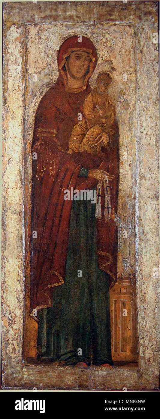 .  Русский: Максимовская икона Божией Матери . between 1299 and 1305. anonimus 950 Our Lady Maksimovskaya Stock Photo