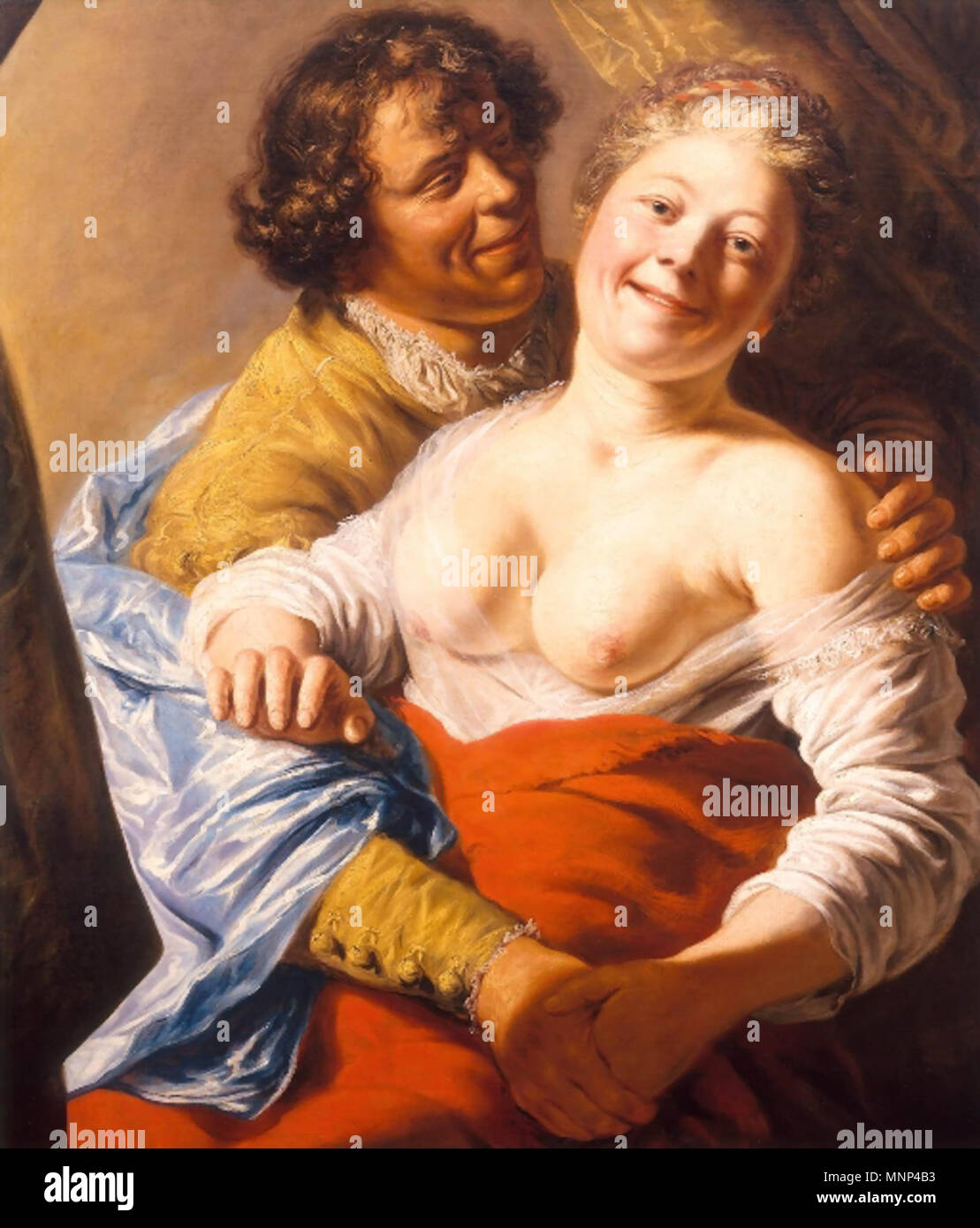 .  English: Youth Embracing a Young Woman . circa 1627-1628.    Jan Lievens  (1607–1674)     Alternative names Jan Lievensz., Jan Livens, Jan Lyvius, Jan Lyvyus  Description Dutch painter, draughtsman and ornamental painter  Date of birth/death 24 October 1607 8 June 1674 (buried)  Location of birth/death Leiden Amsterdam  Work location Leiden (1615-1617), Amsterdam (1617-1621), Leiden (1629-1631), London (1632-1634), Antwerp (1635-1644), Leiden (1629), Amsterdam (1644-1669), The Hague (1654-1658, 1670-1671), Leiden (1671-1672), Amsterdam (1672-1674)  Authority control  : Q430783 VIAF: 1012003 Stock Photo