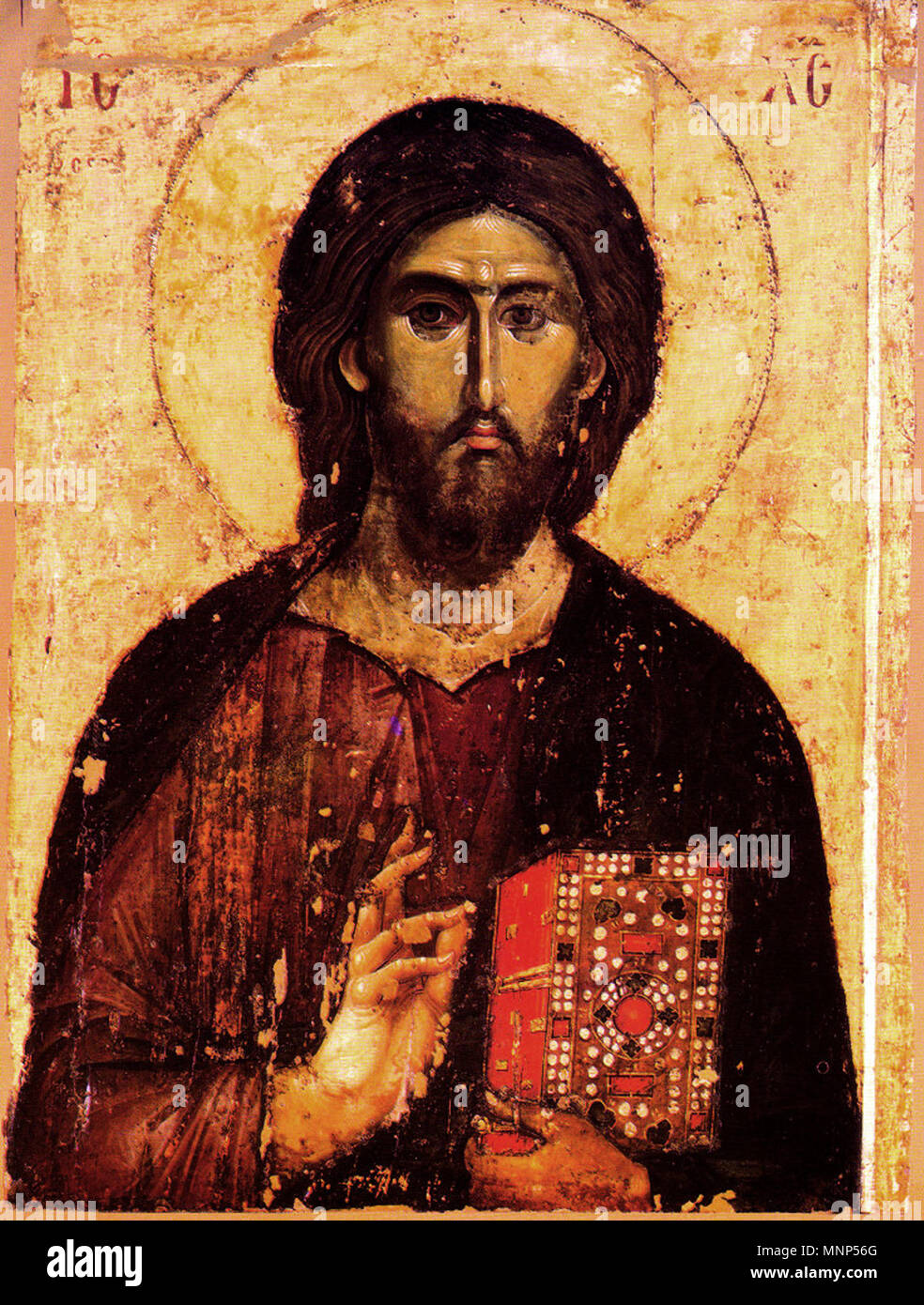 Ikone Pantokrator 13. Jh Христос Пантократор. Икона из монастыря 