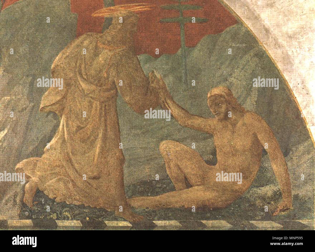 Creation of Adam   between 1432 and 1436.   957 Paolo Uccello - Creation of Adam - WGA23188 Stock Photo