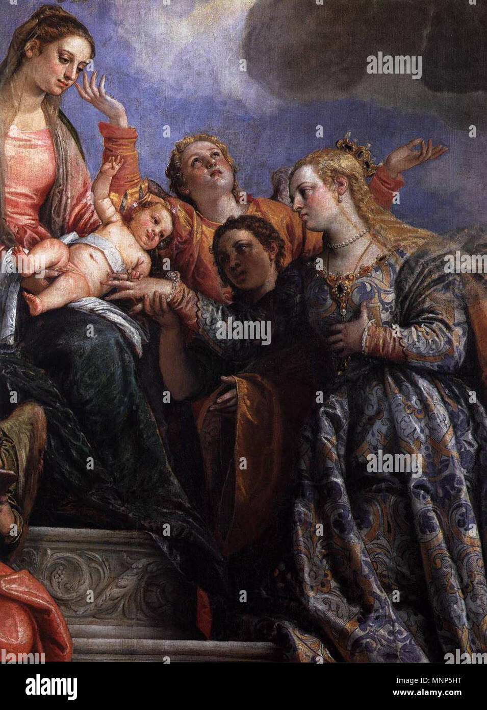Mystical Marriage of Saint Catherine (detail) circa 1575. 958 Paolo ...