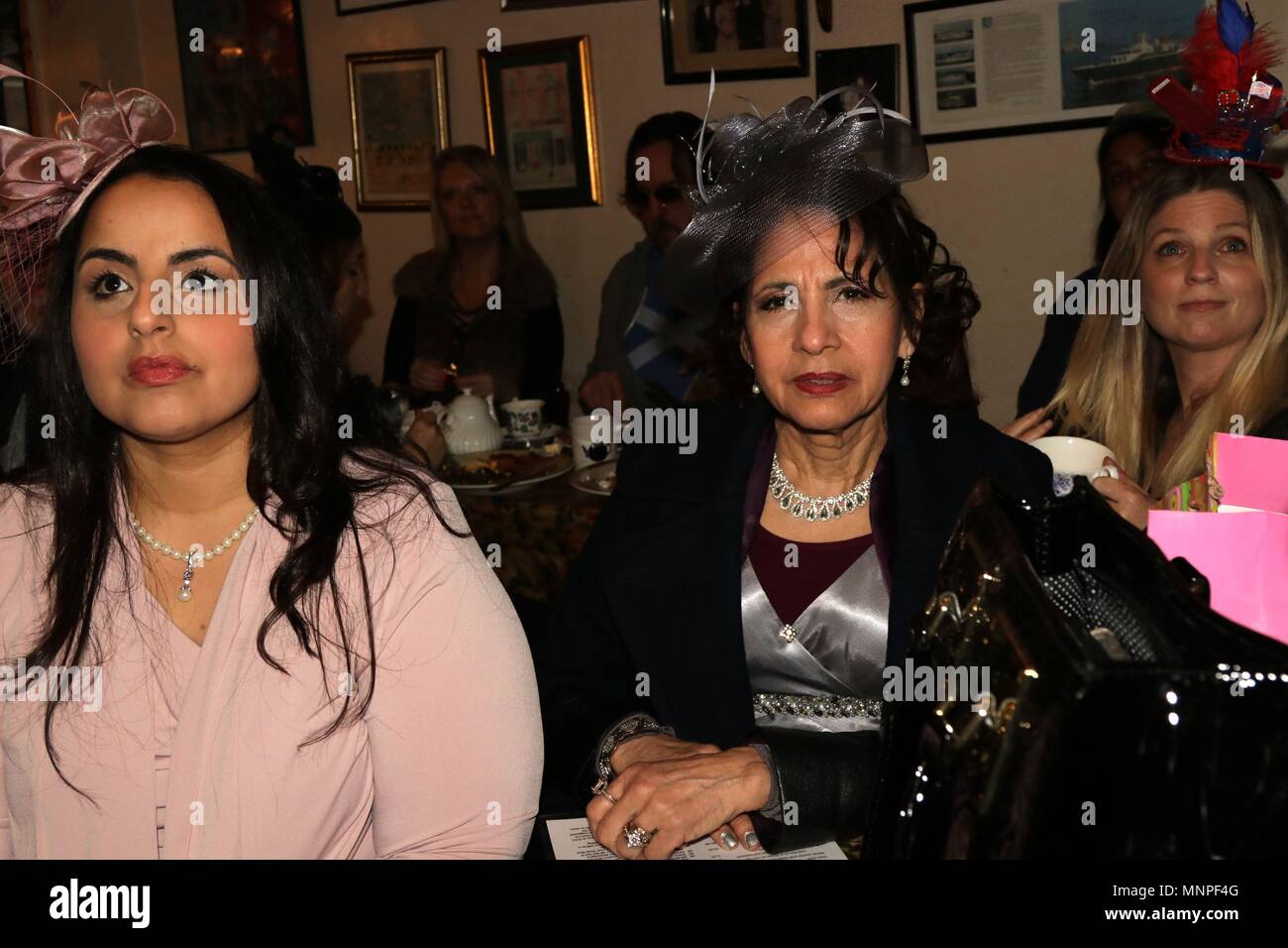 New York, USA. 19th May, 2018. British expatriates packed Tea & Sympathy a British restaurant in New York’s Greenwich Village to view the Royal Wedding of HRH Prince Harry, The Duke of Sussex  to American actress Meghan Markle, now the Duchess of Sussex on May 19, 2018. © 2018 G. Ronald Lopez/DigiPixsAgain.us/Alamy Live New Stock Photo