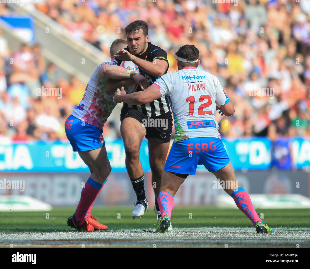 19th May 2018 , St. James' Park, Newcastle, England; Betfred Super League Magic Weekend, Widnes Vikings v St Helens; Danny Craven of Widnes Vikings on a charge Stock Photo