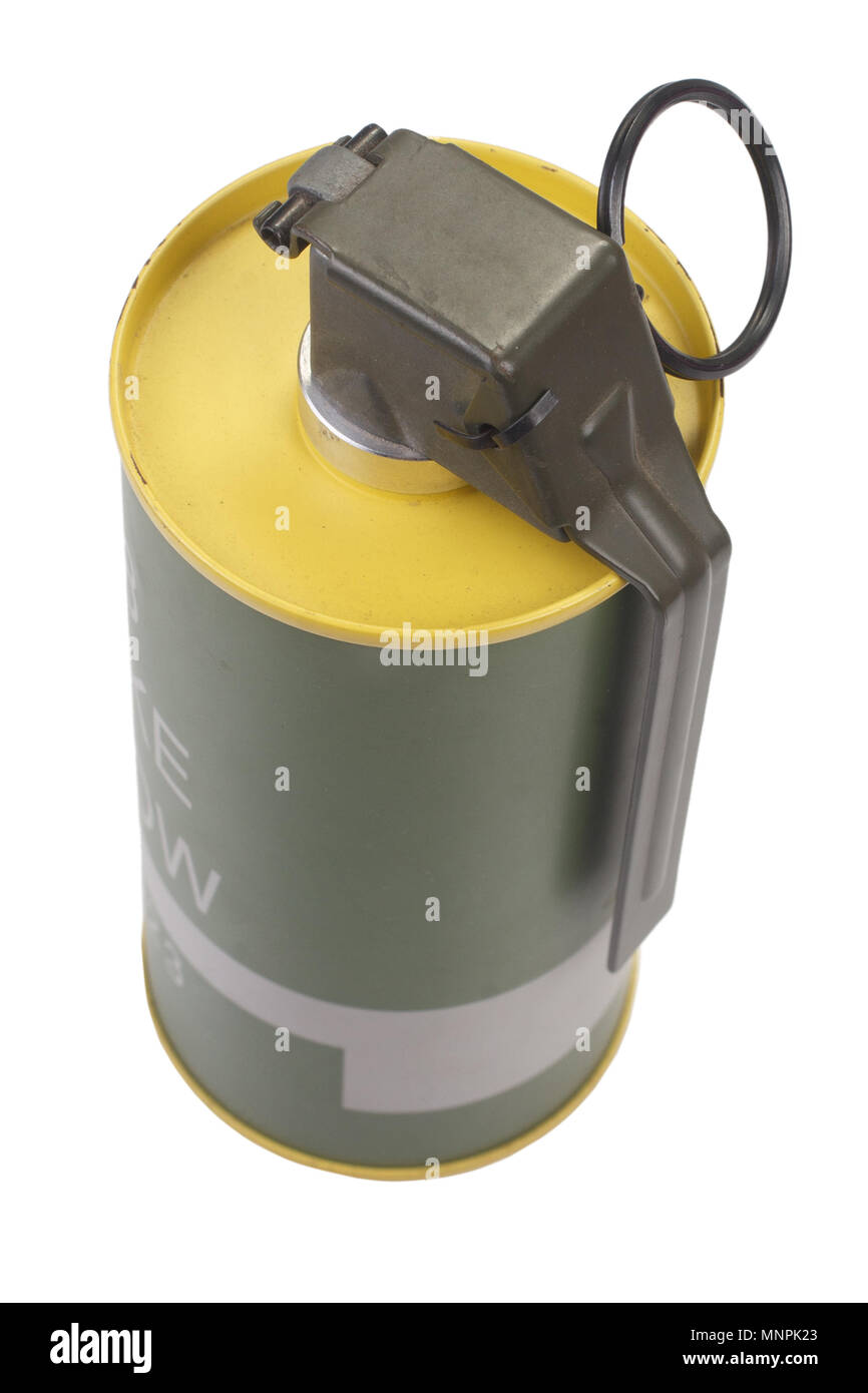 M18 SMOKE　グレネード YELLOW実物使用済み 空き缶 　　オブジェ M18 SMOKE グレネード YELLOW実物使用済み 空き缶 オブジェ
