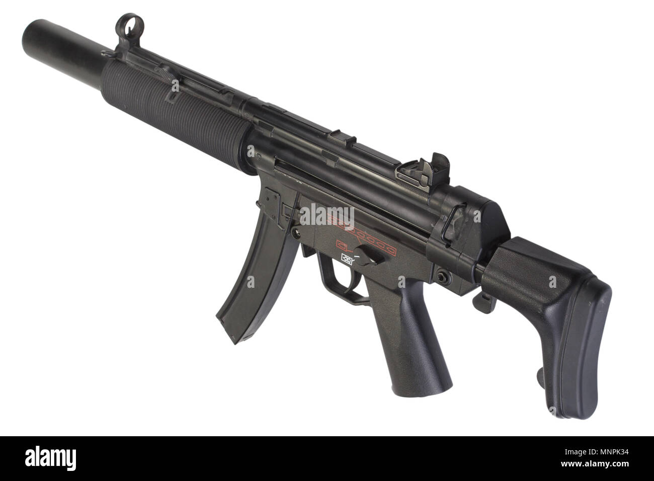 submachine gun MP5 with silencer isolated Stock Photo - Alamy