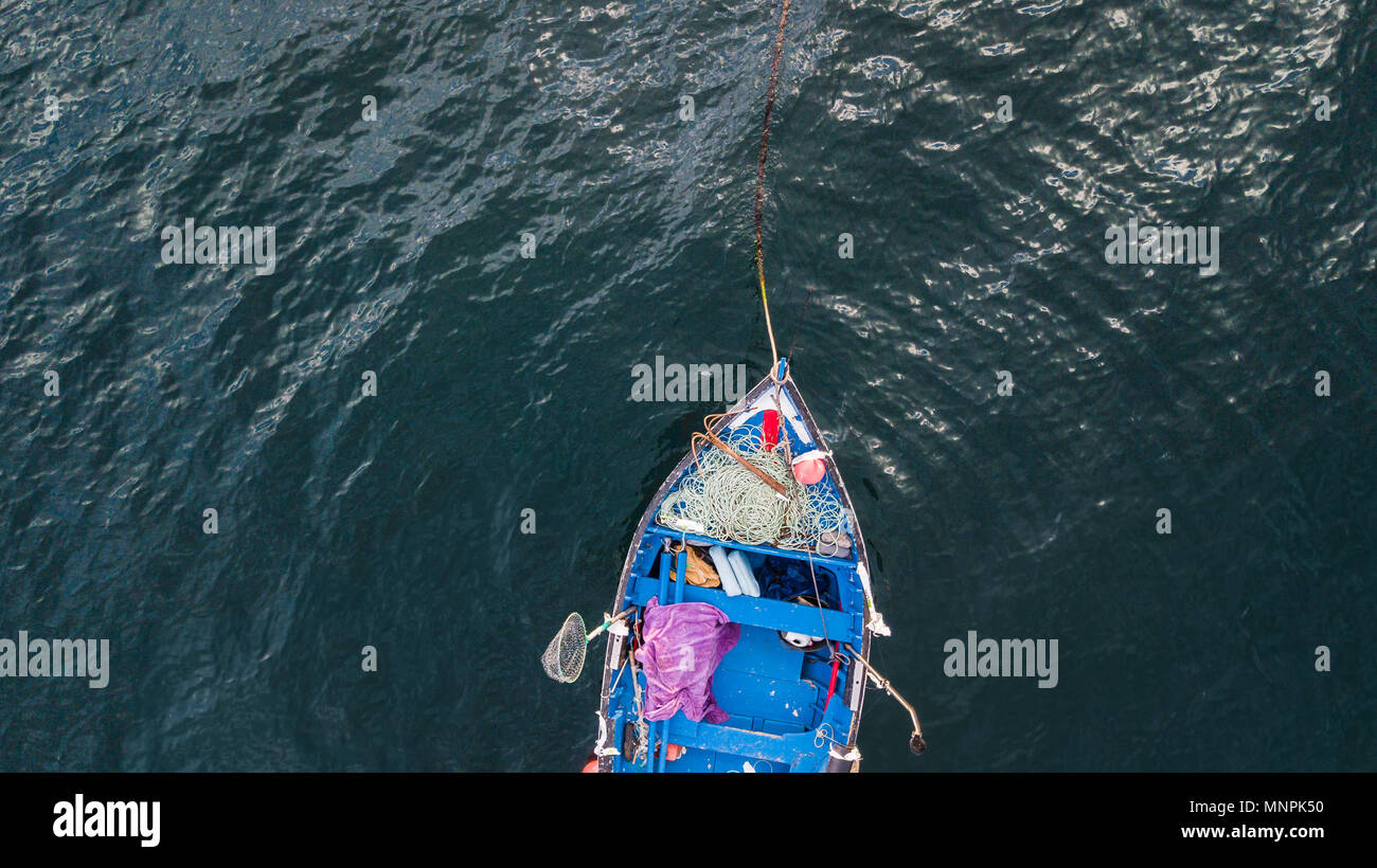 A top view of a fishing boats Stock Photo