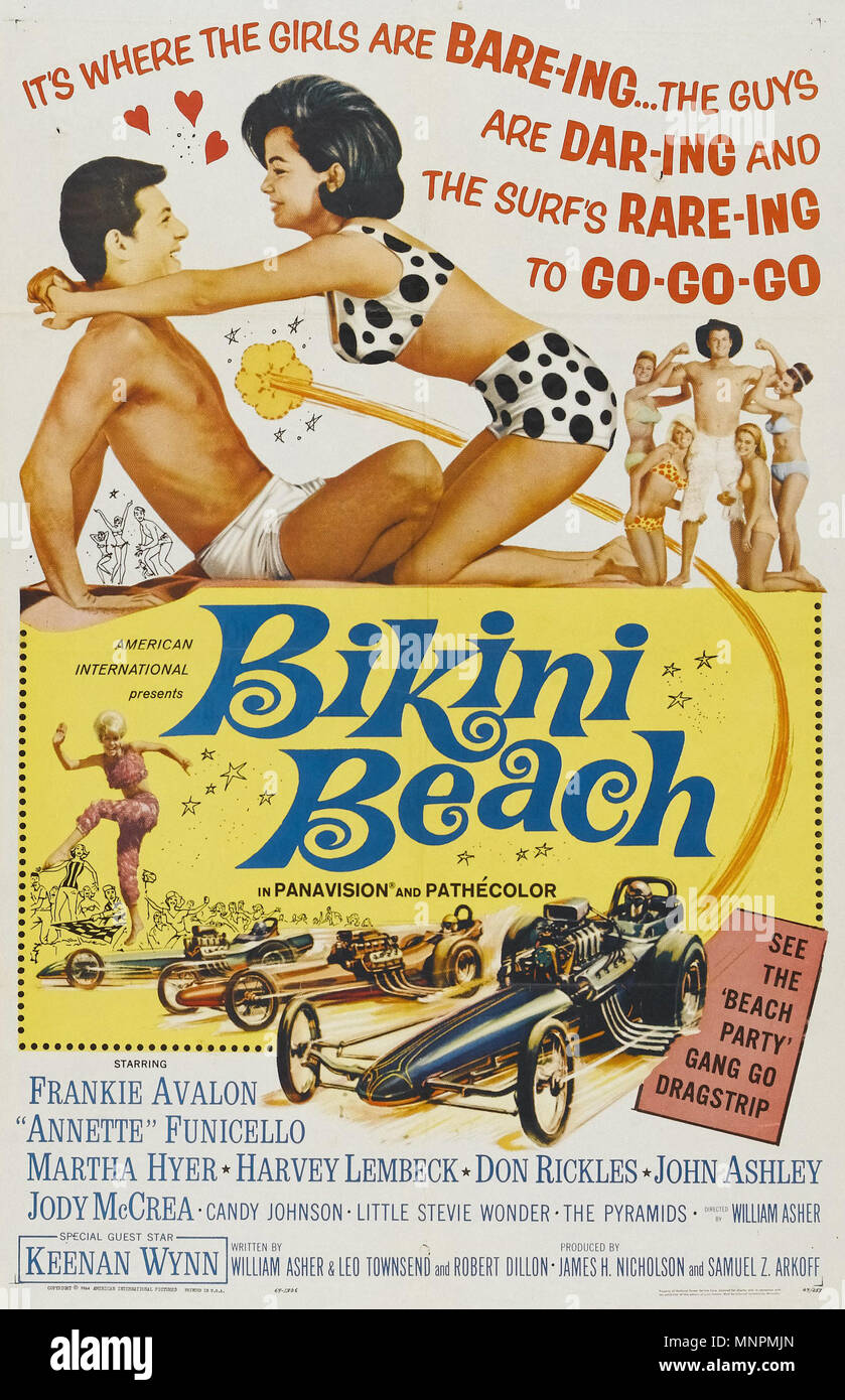 Bikini Beach オリジナルポスター 1964年 Bikini Beach - 1964 - Vintage Movie Poster 01 Stock Photo