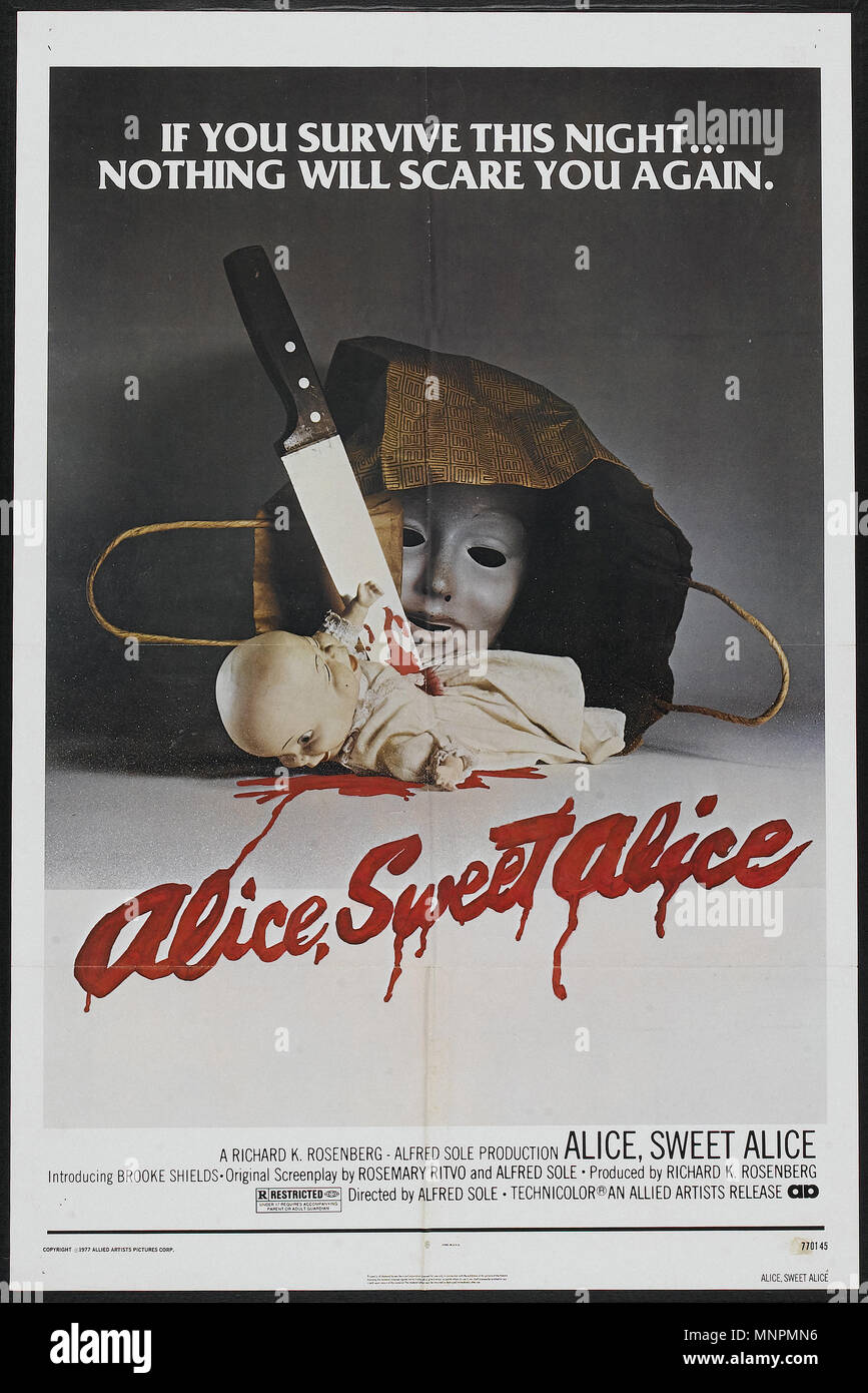 Alice, Sweet Alice 1976 2020 Re-Release Japanese B5 Chirashi Movie Poster  Flyer