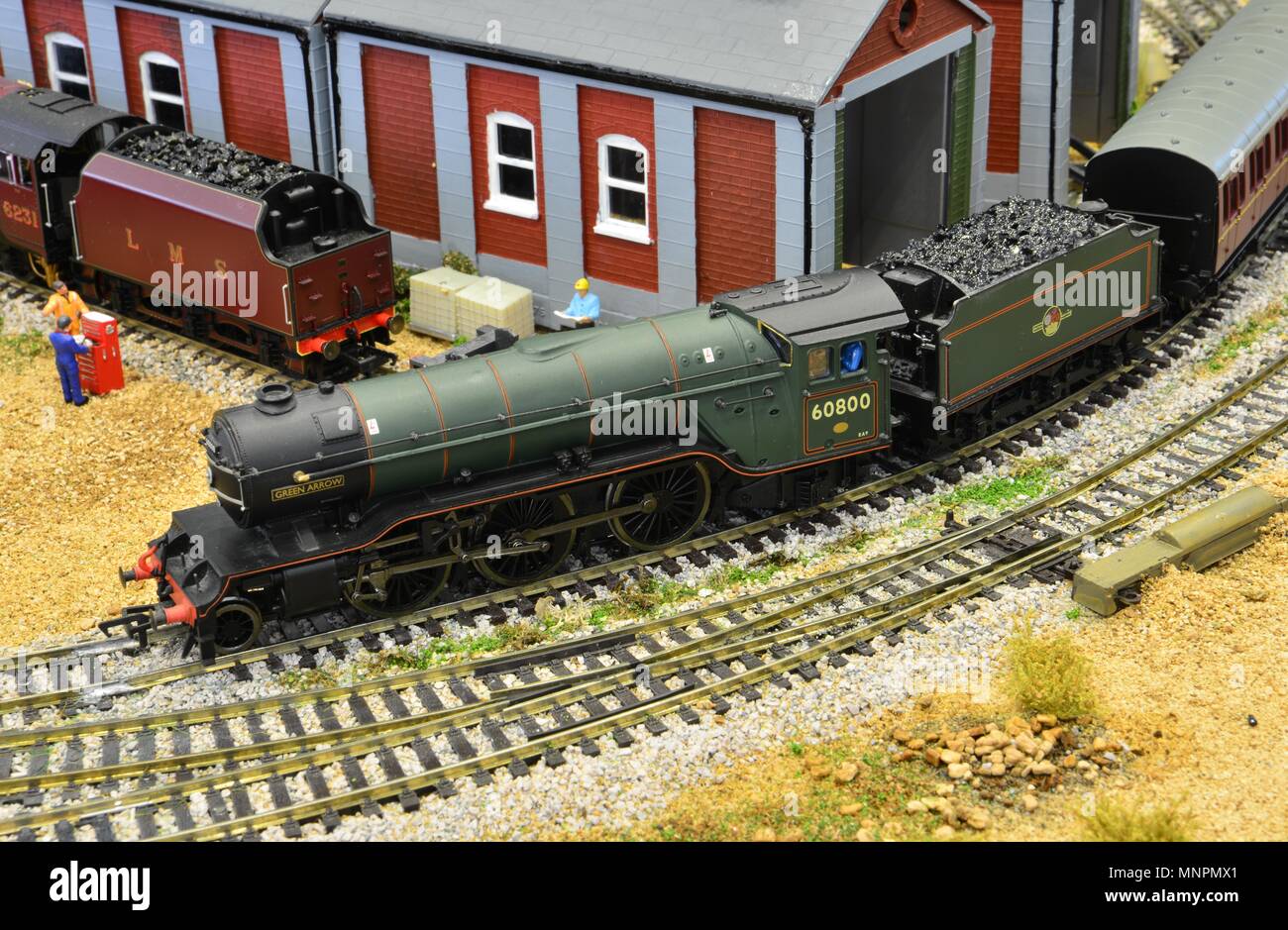 A model of a Gresley V2 locomotive Stock Photo - Alamy