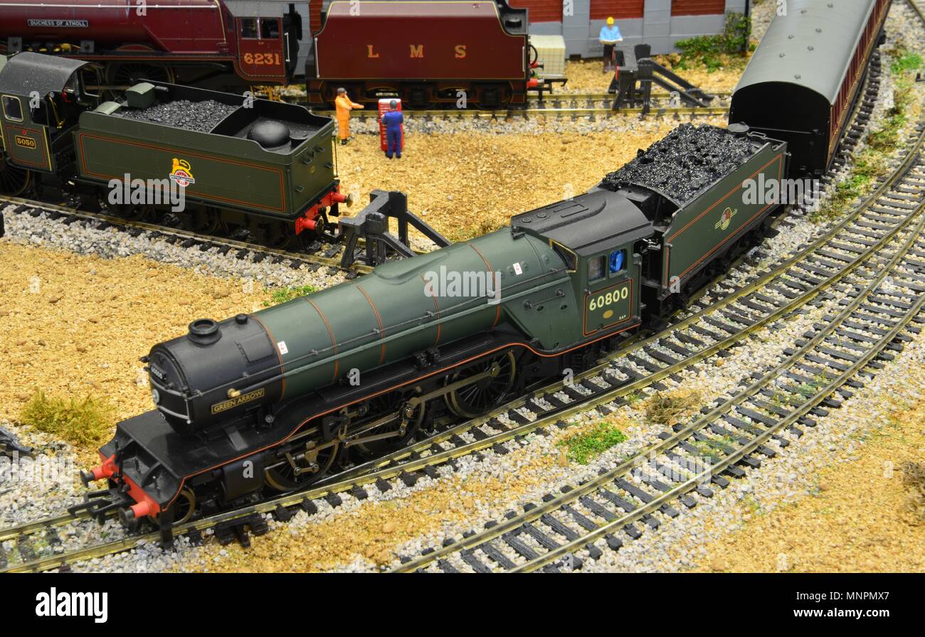 A model of a Gresley V2 locomotive Stock Photo - Alamy