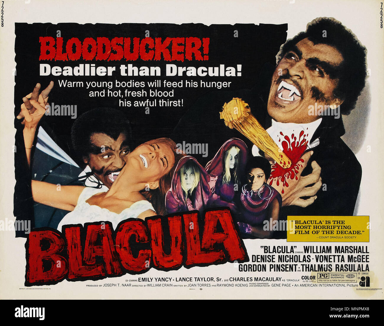 Blacula - 1972 - Vintage Movie Poster Stock Photo - Alamy