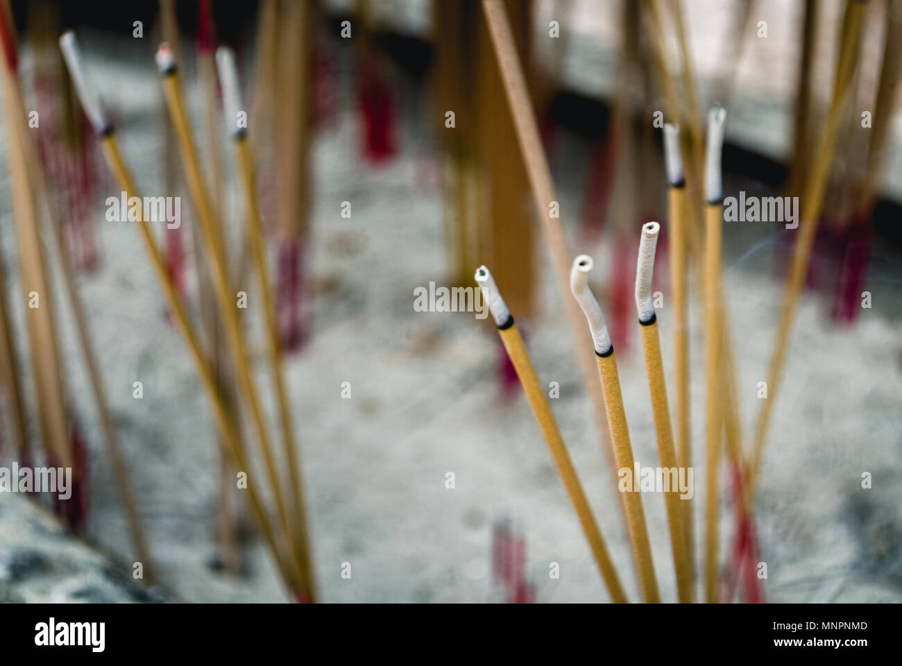 Chinese Incense sticks at Thian Hock Keng Temple in Singapore Stock
