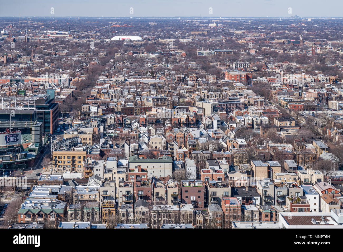Aerial view of Lakeview neighborhood Stock Photo