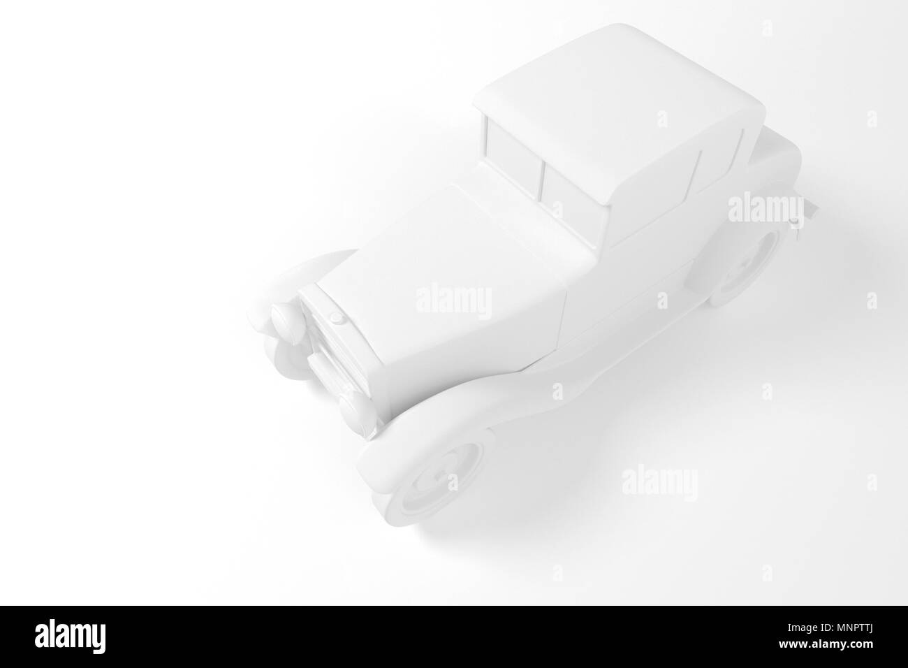 Old car isolated on white background 3d rendering Stock Photo - Alamy