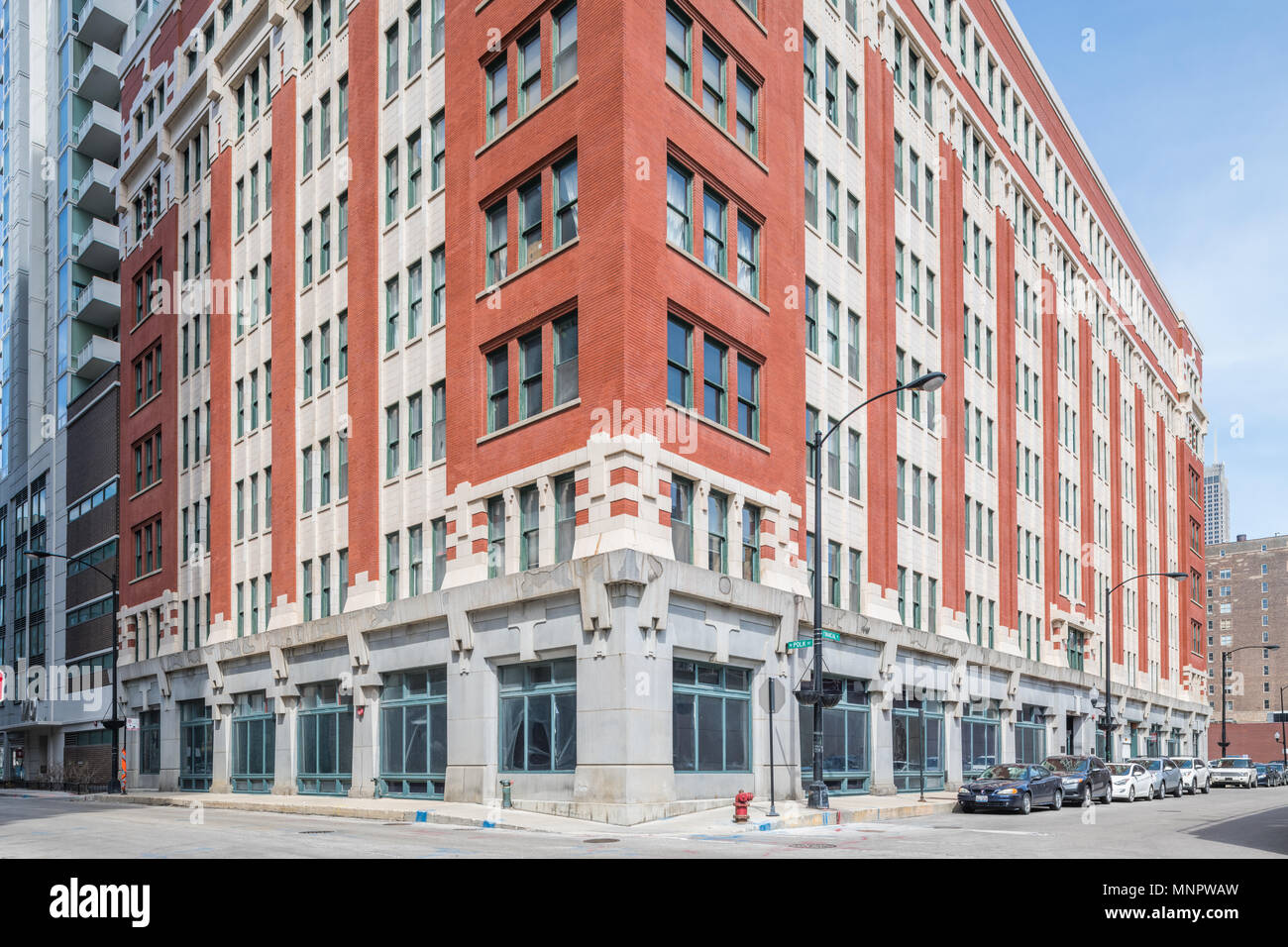 Warehouse converted into condominiums in the Printers Row neighborhood