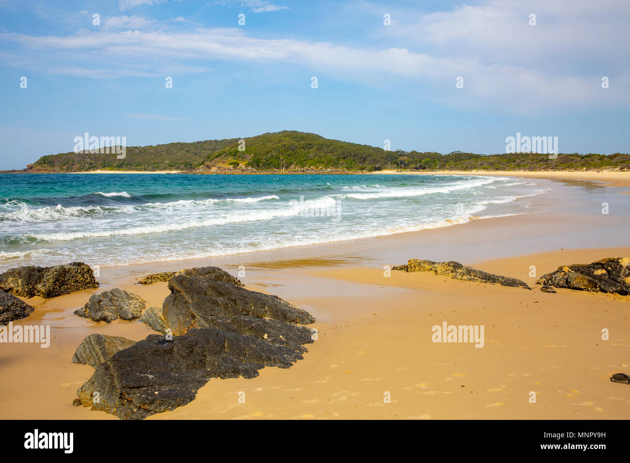 Elizabeth beach near Forster in the Great lakes region of New South Wales, Australia Stock Photo