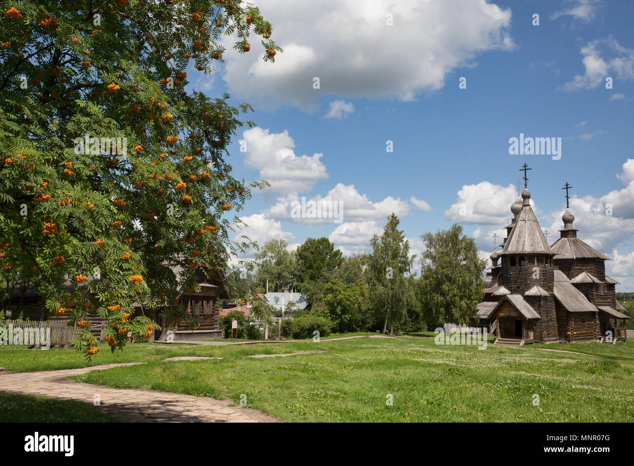 The wooden museum architecture. Suzdal. Russia Stock Photo