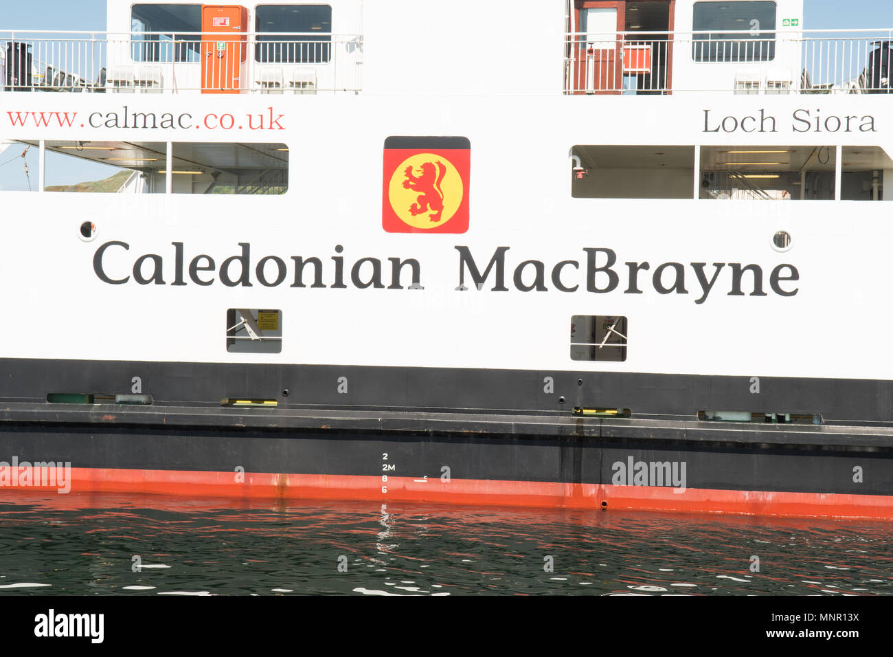 Caledonian MacBrayne calmac ferry Loch Siora Stock Photo