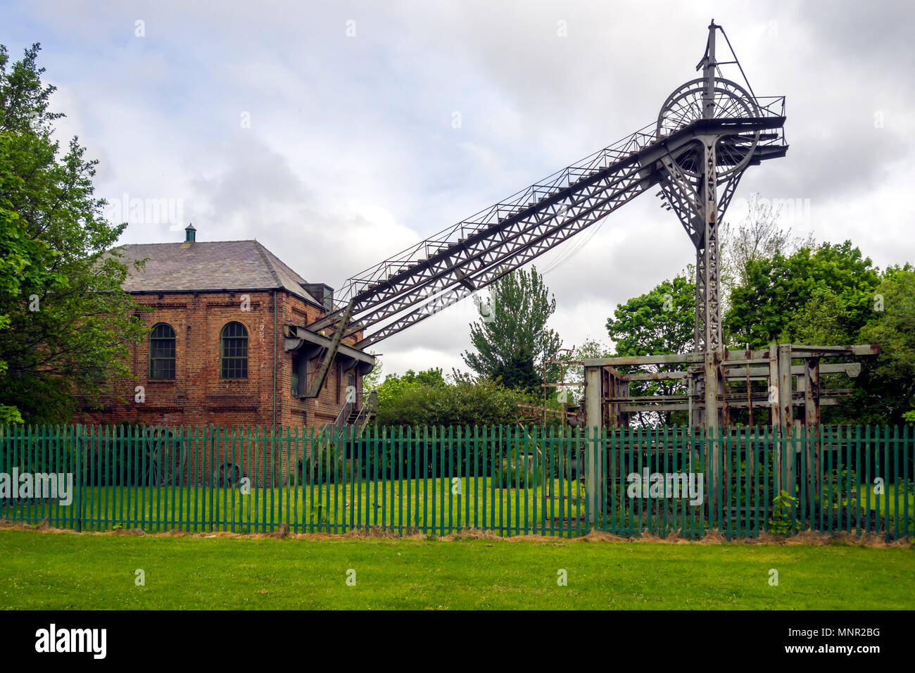 External view of the 'F pit' museum of coal mining in Washington Tyne and Wear England Stock Photo