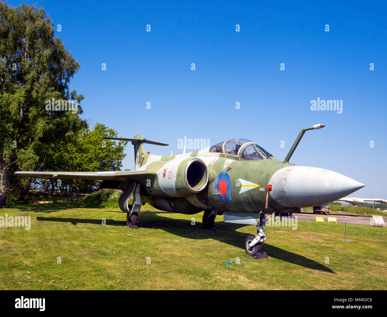 Blackburn Buccaneer carrier-borne attack aircraft that  entered service in 1962 on display at the Yorkshire Air Museum Elvington York UK Stock Photo