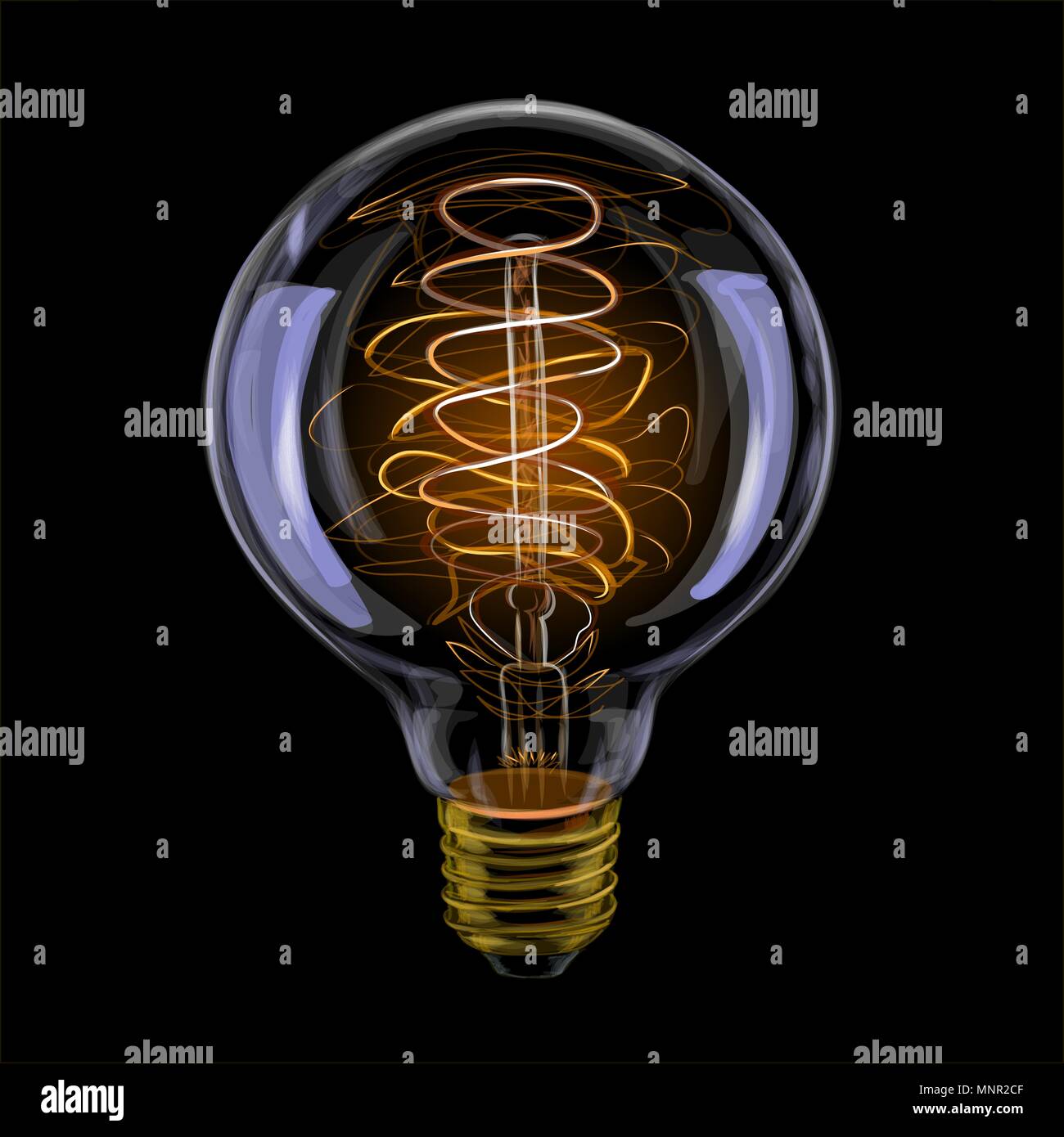 Edison light bulb Stock Vector