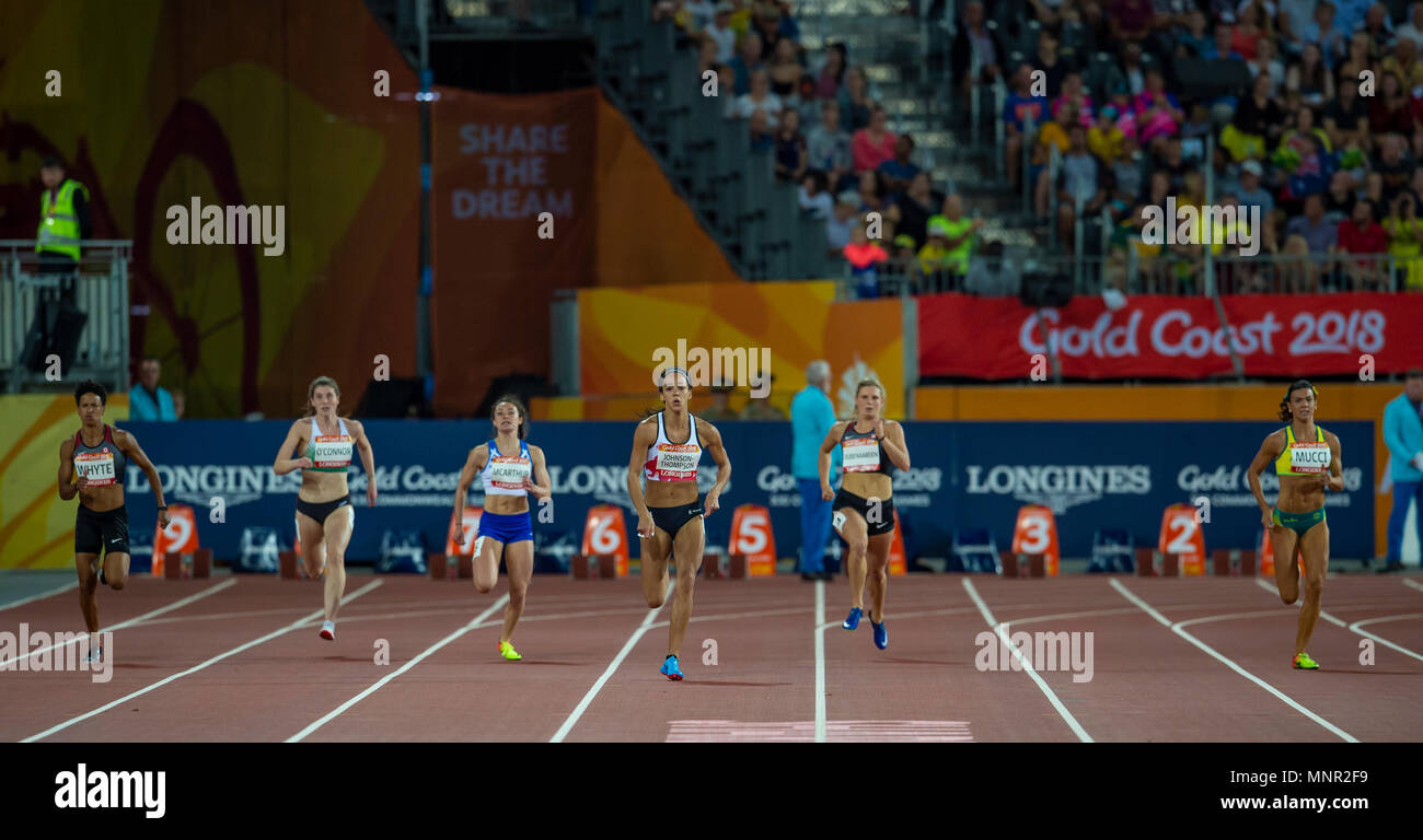 Heptathlon 200m-Commonwealth Games 2018 Stock Photo
