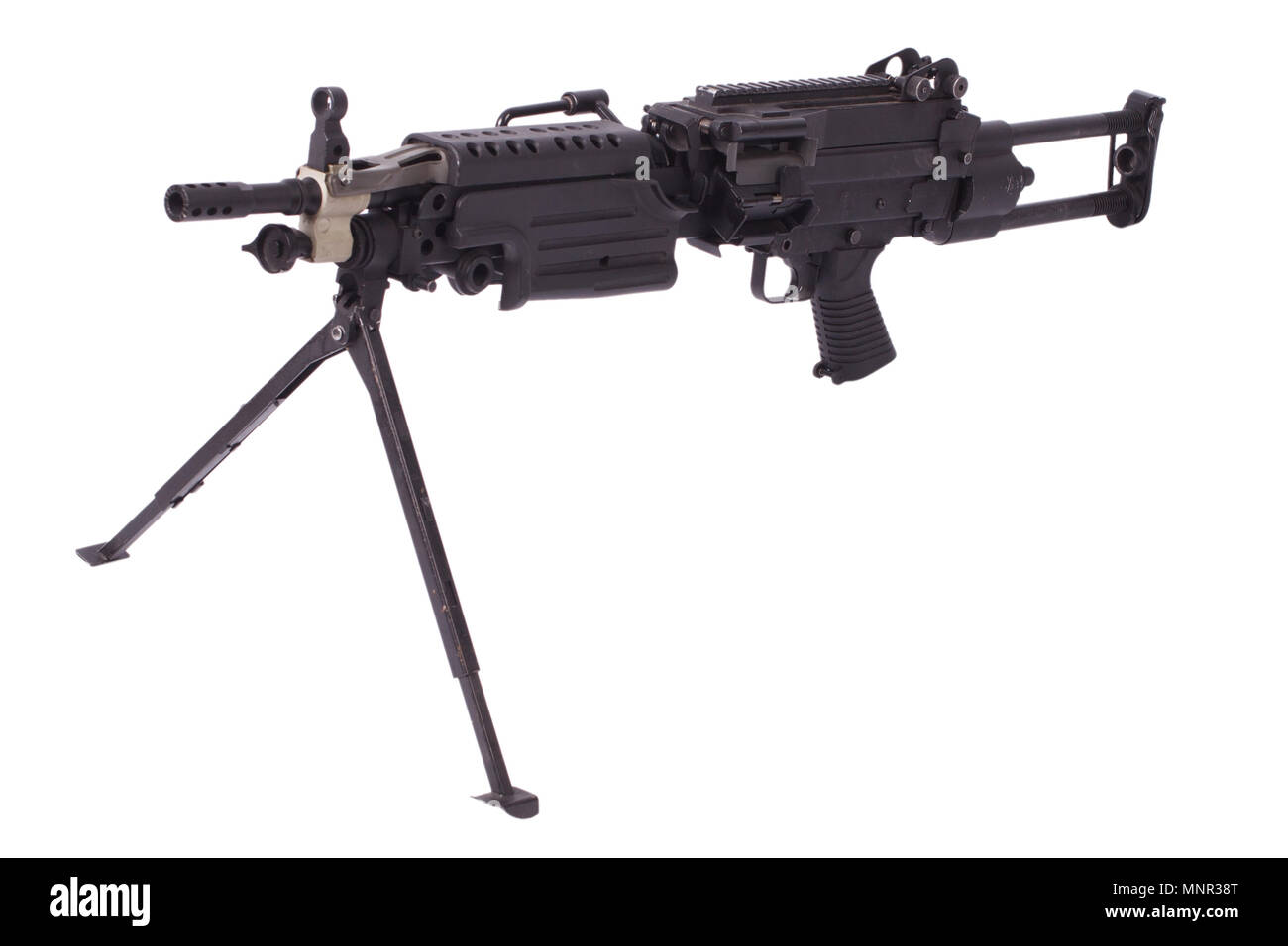 M249 machine gun isolated on white Stock Photo - Alamy